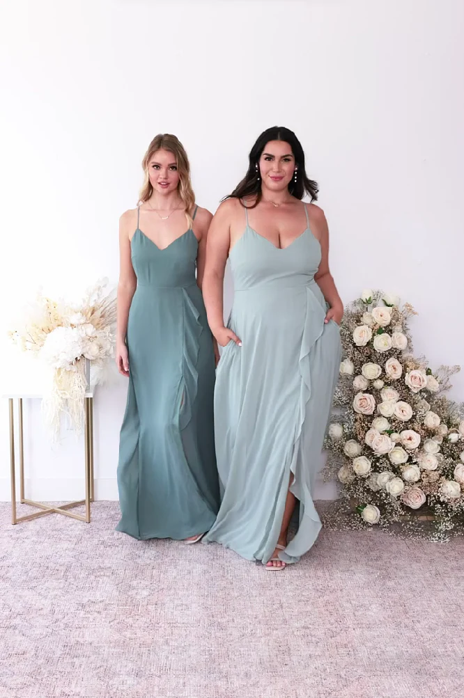 Chiffon Olive Dress - XNAUWBI