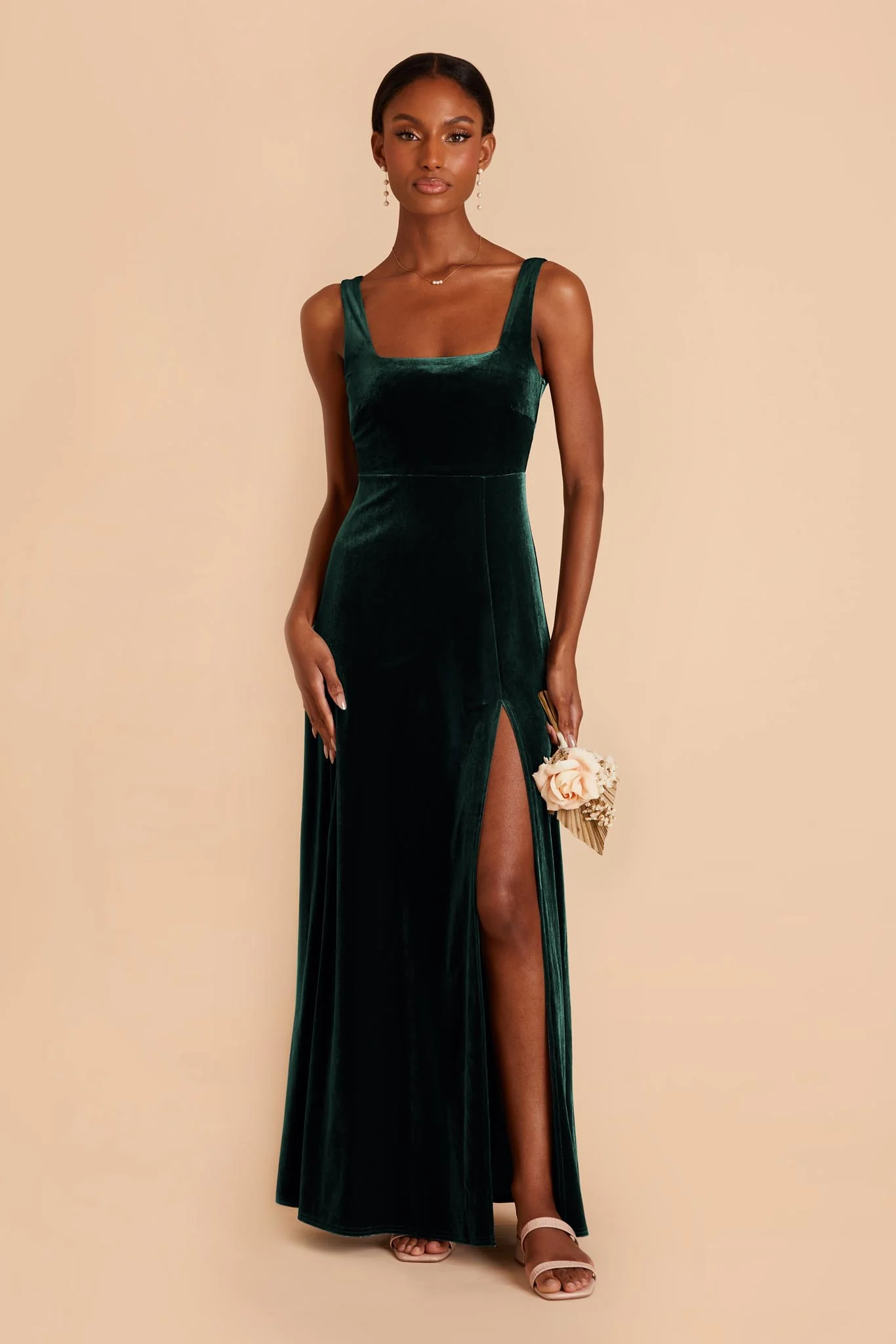 Velvet Emerald Dress - XNAUWBI