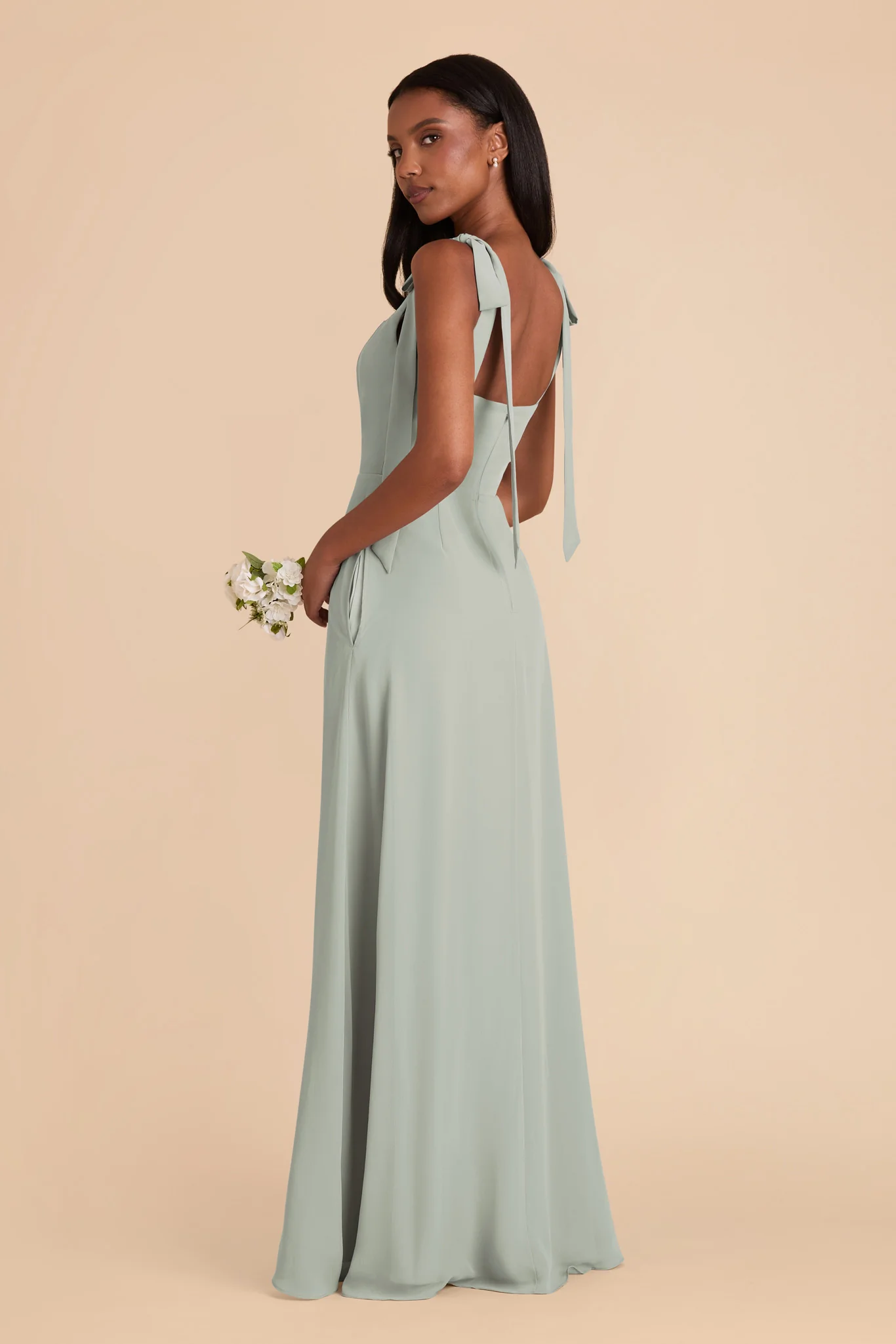 Chiffon Sage Dress - XNAUWBI