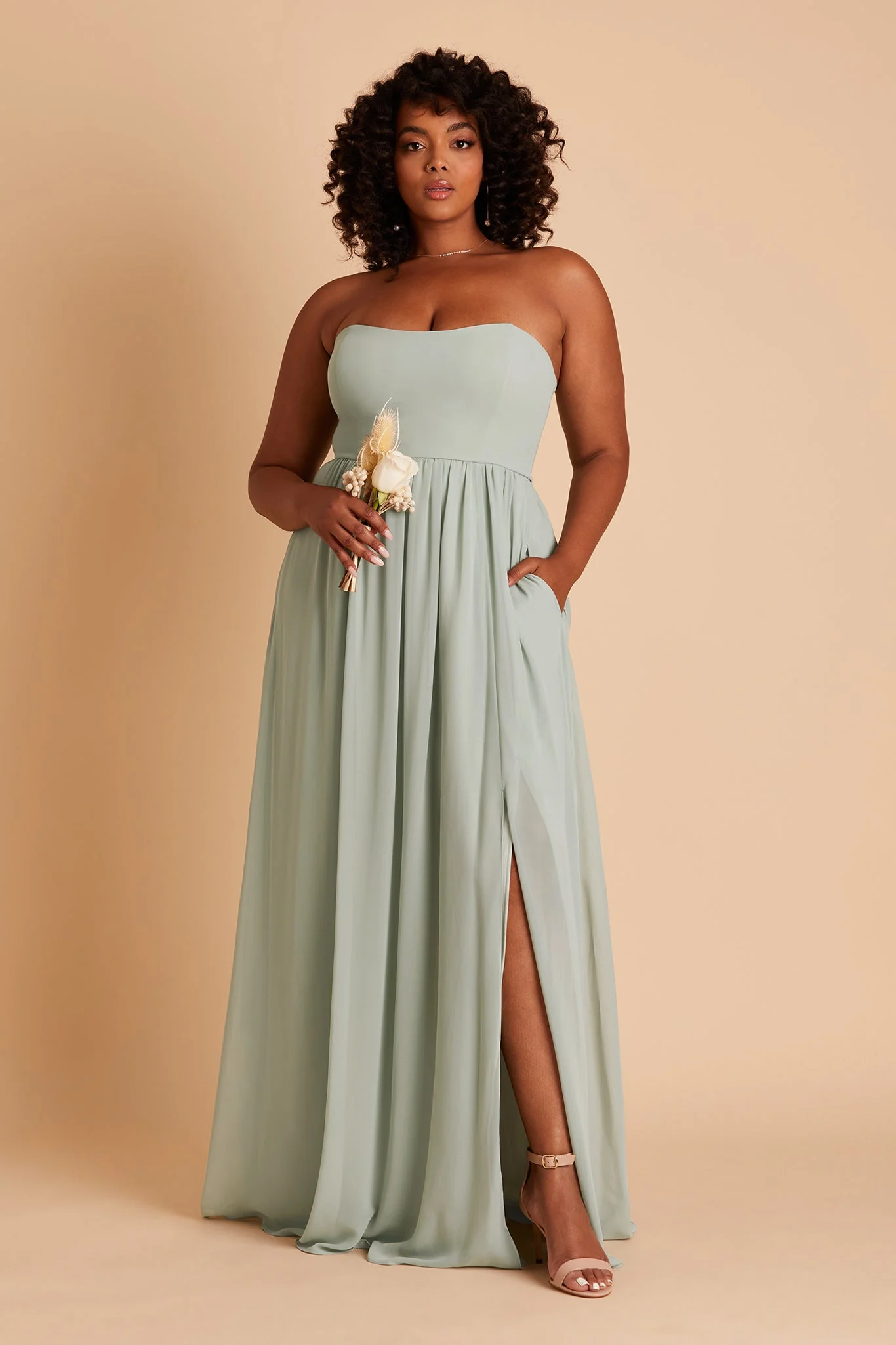 Chiffon Sage Dress - XNAUWBI