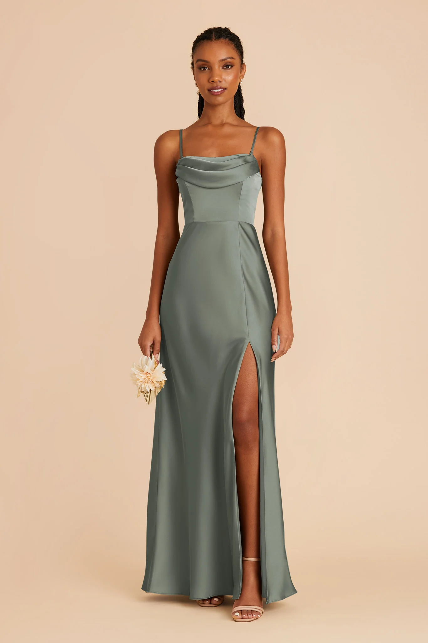 Matte Satin Sea Glass Dress - XNAUWBI