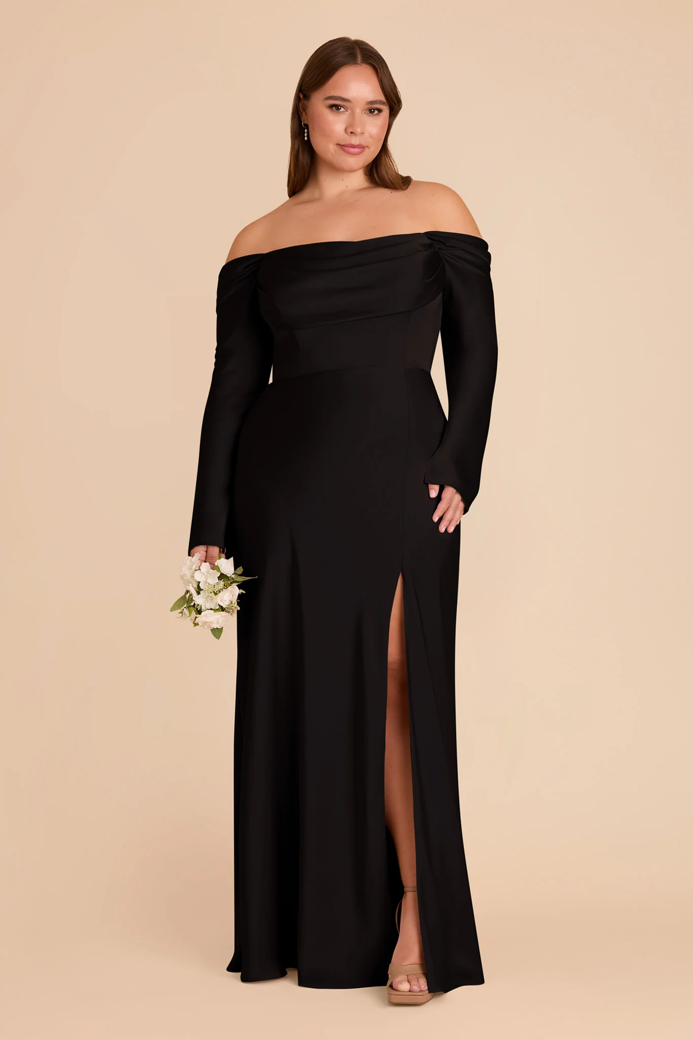 Matte Satin Black Dress - XNAUWBI