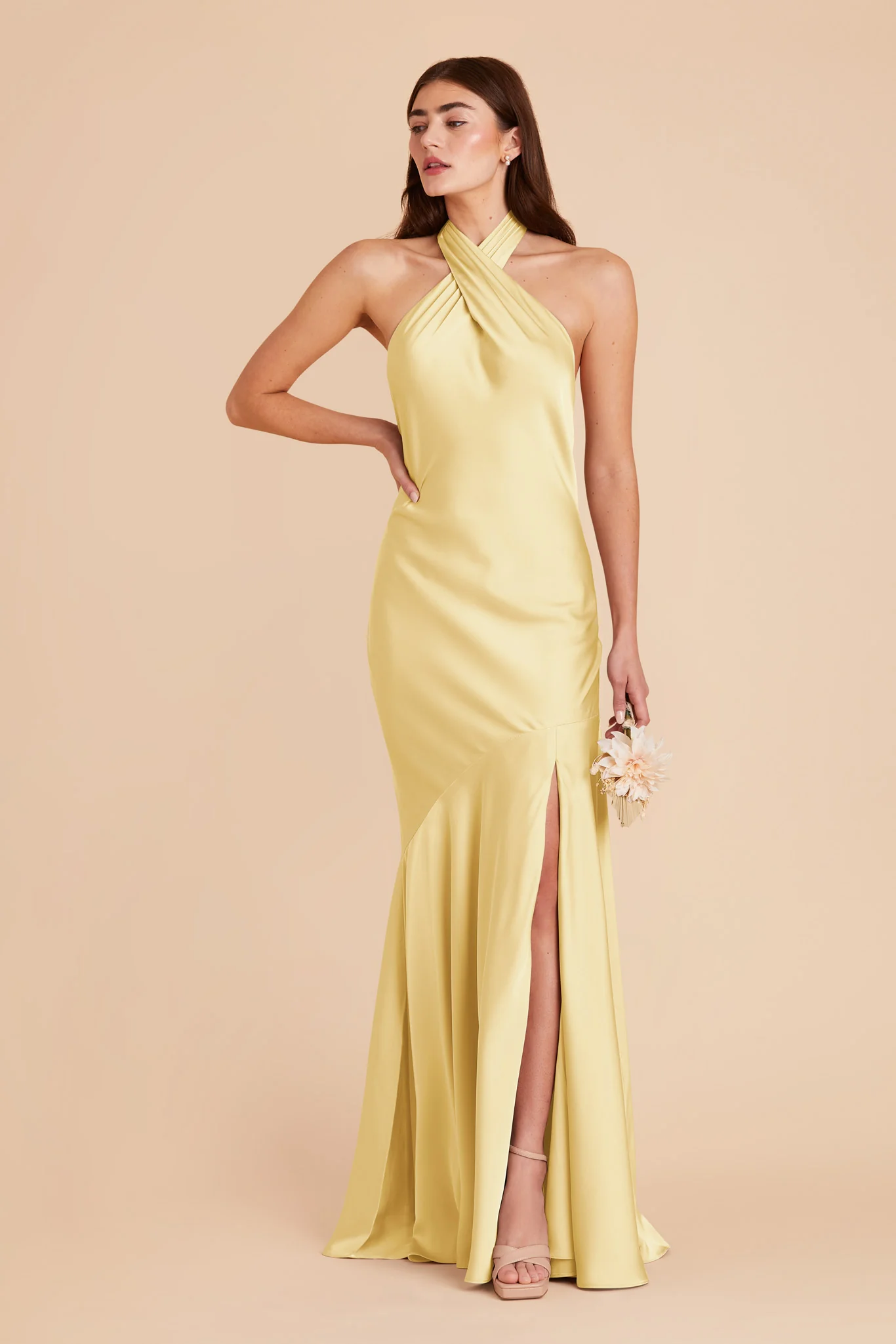 Matte Satin Lemon Sorbet Dress - XNAUWBI