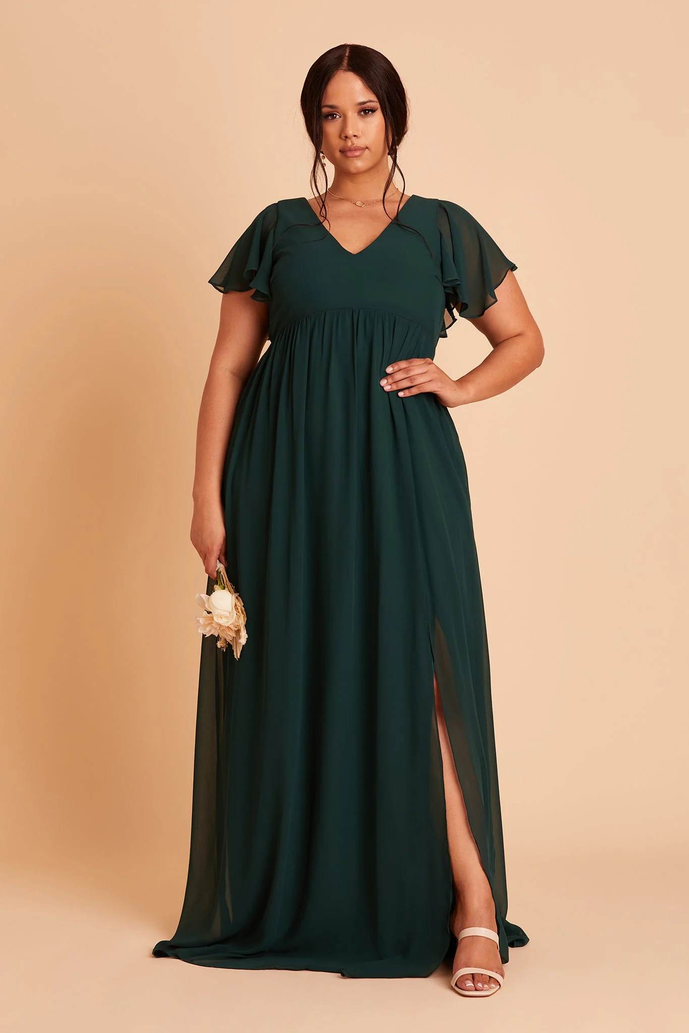 Chiffon Emerald Dress - XNAUWBI