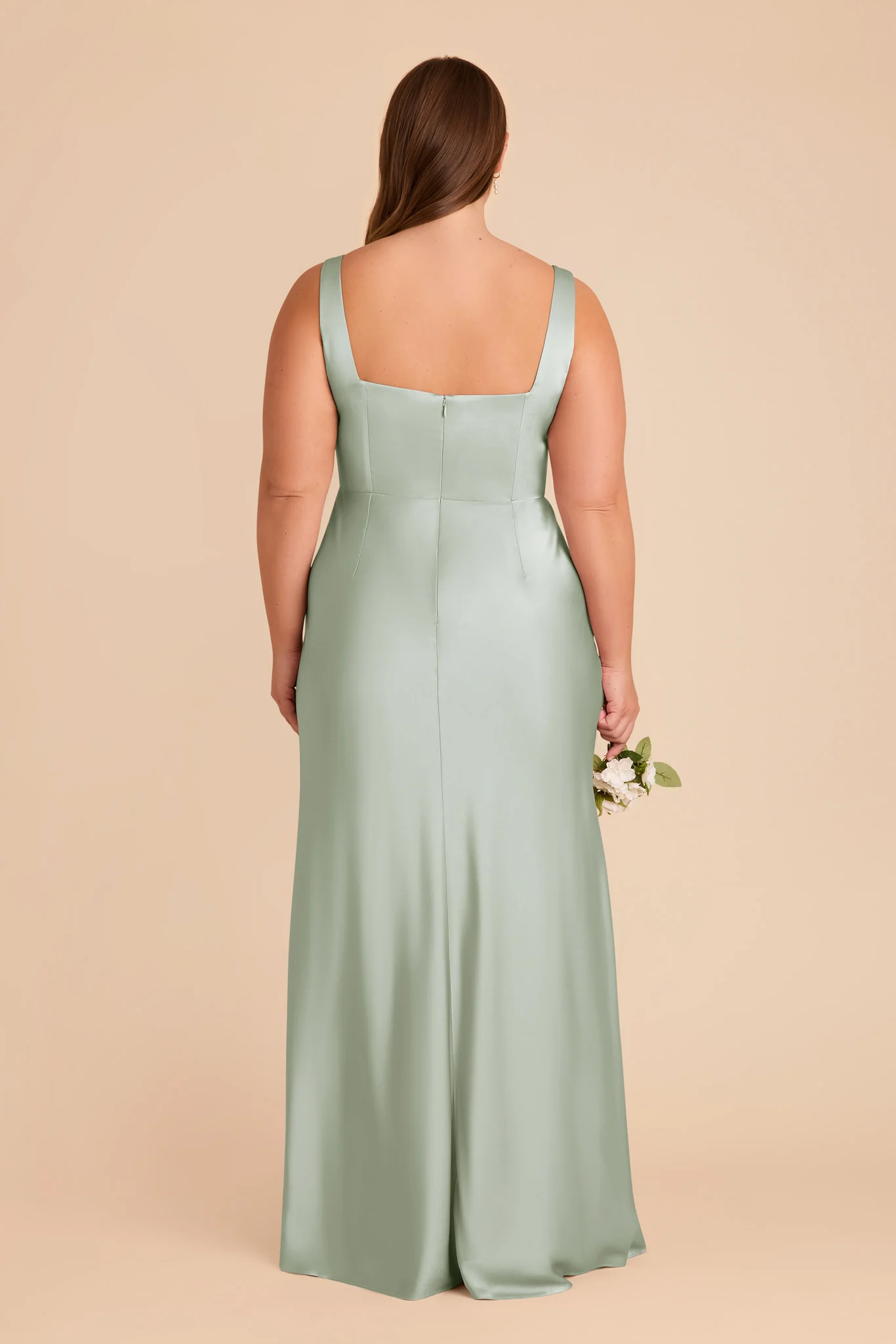 Matte Satin Sage Dress - XNAUWBI