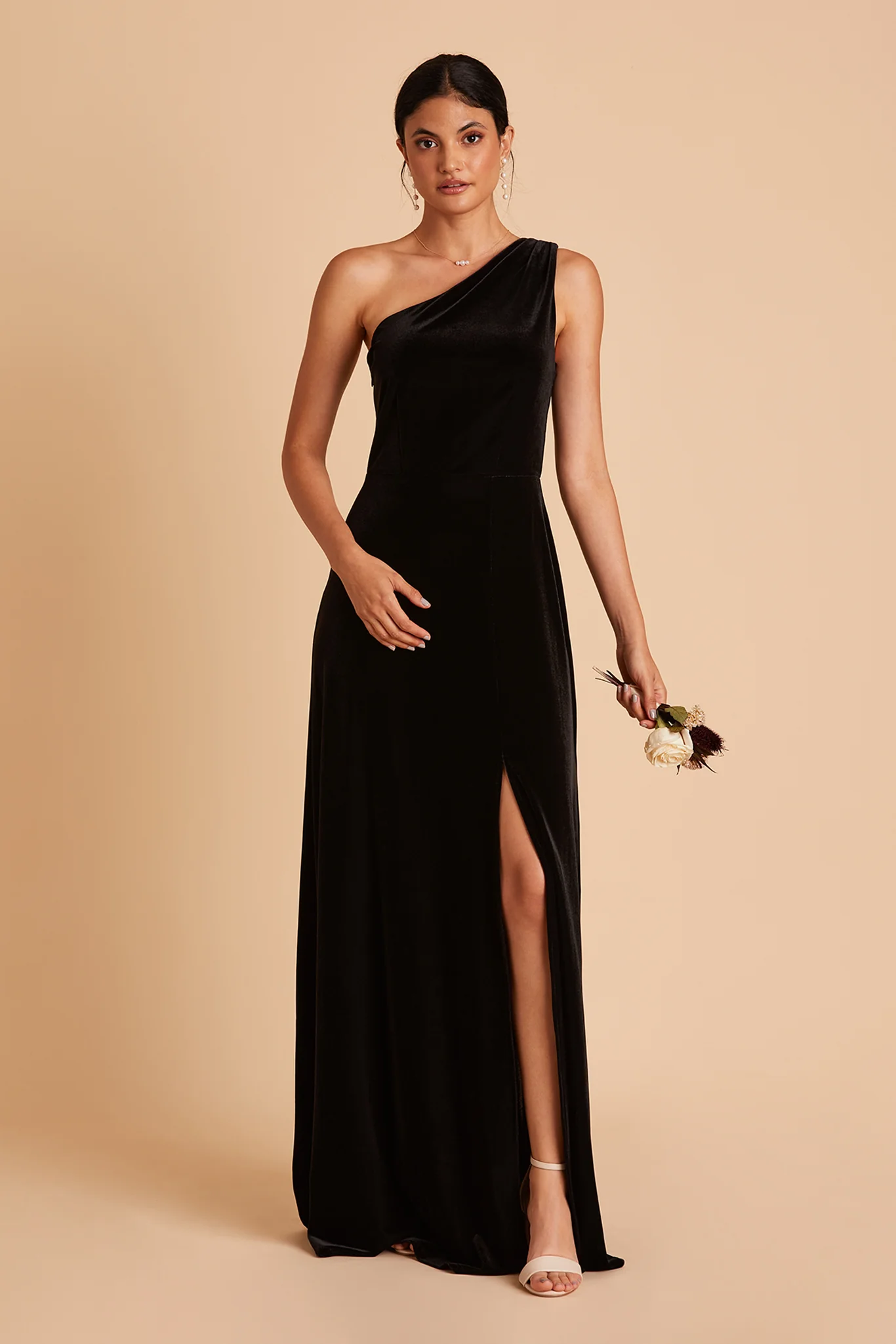 Velvet Black Dress - XNAUWBI