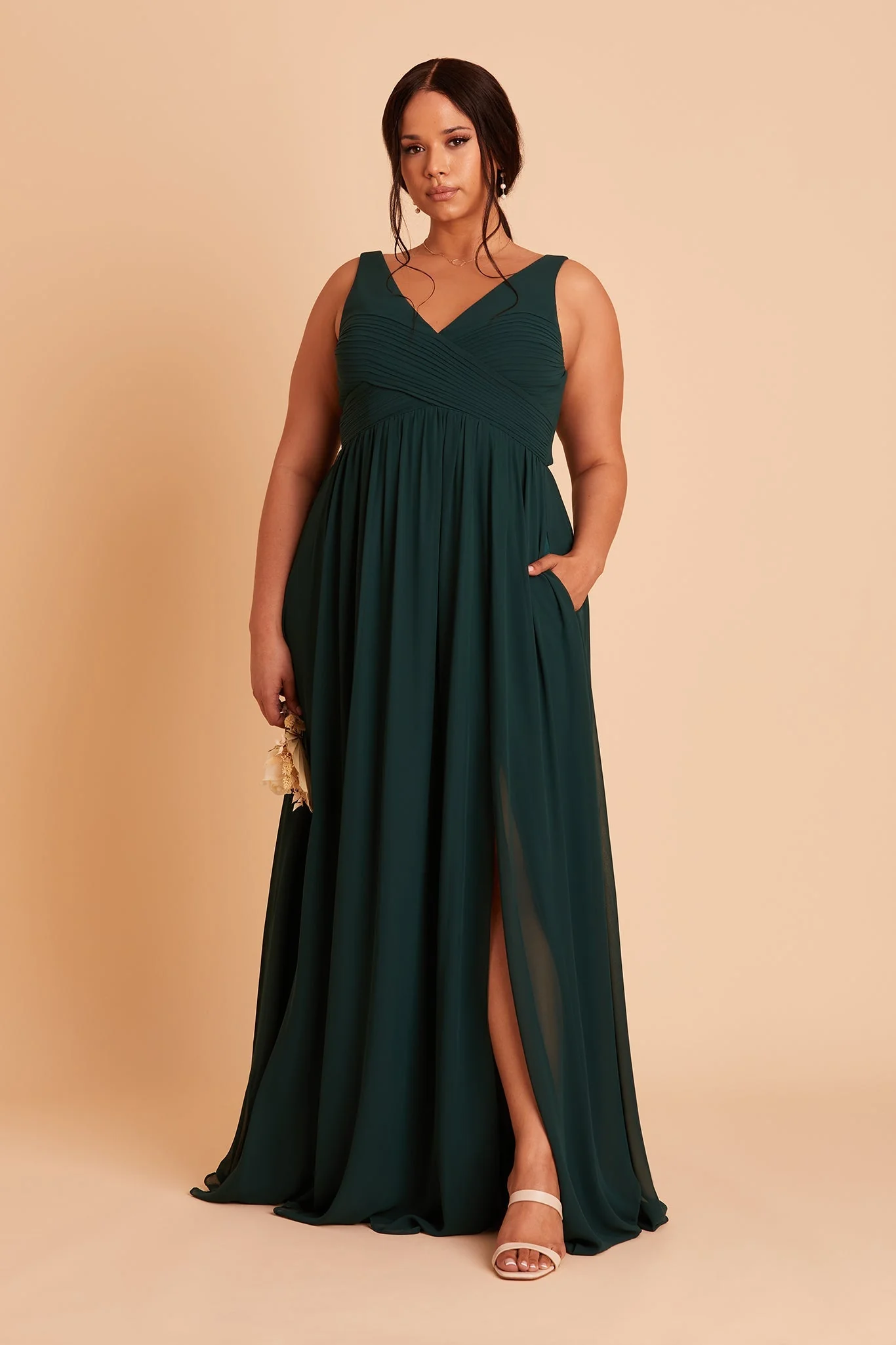 Chiffon Emerald Dress - XNAUWBI