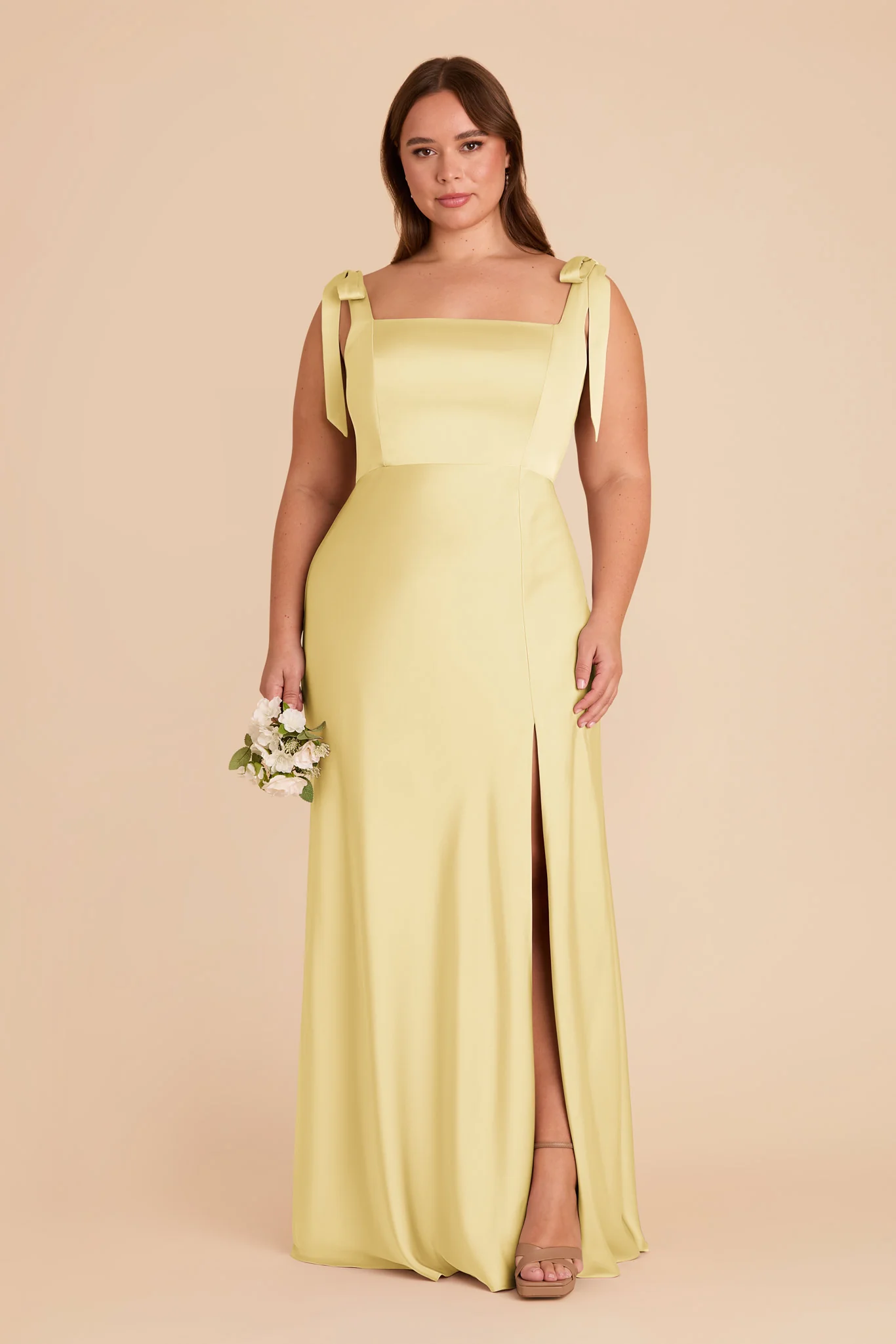 Matte Satin Lemon Sorbet Dress - XNAUWBI