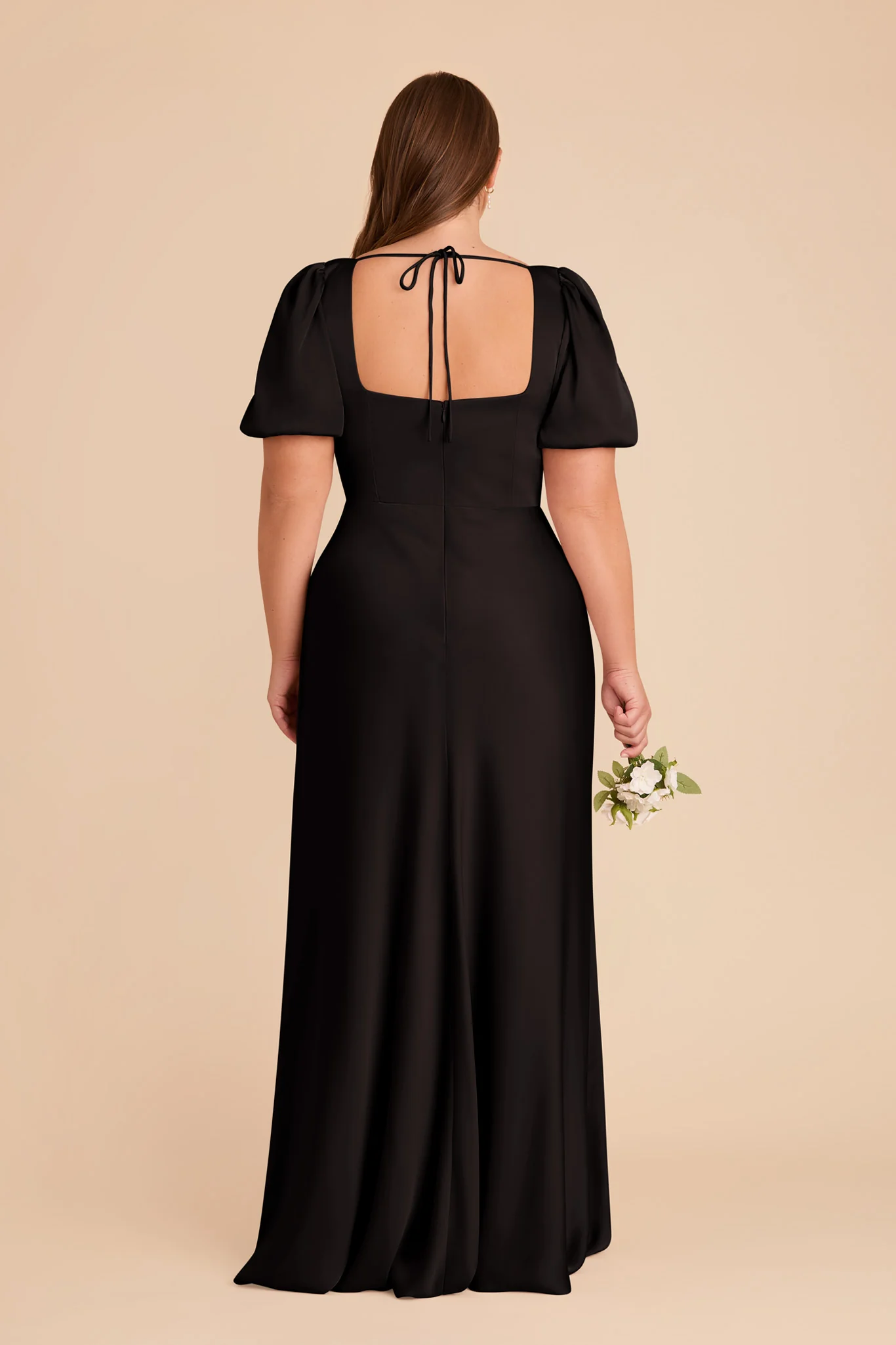 Matte Satin Black Dress - XNAUWBI