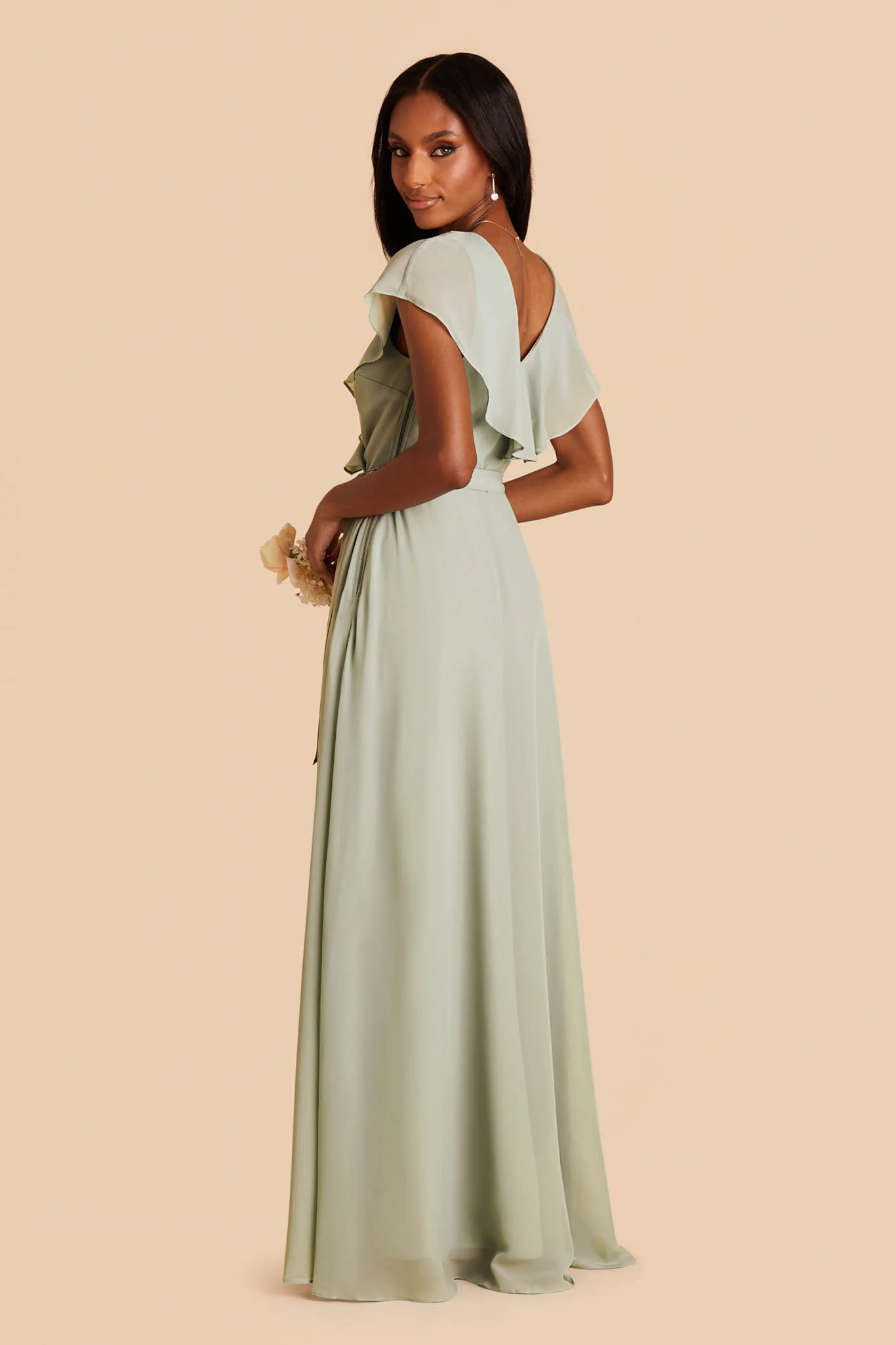 Chiffon Sage Dress - XNAUWBI
