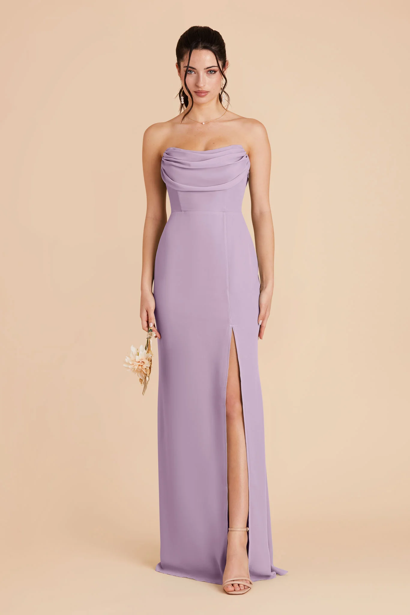Chiffon Lavender Dress - XNAUWBI