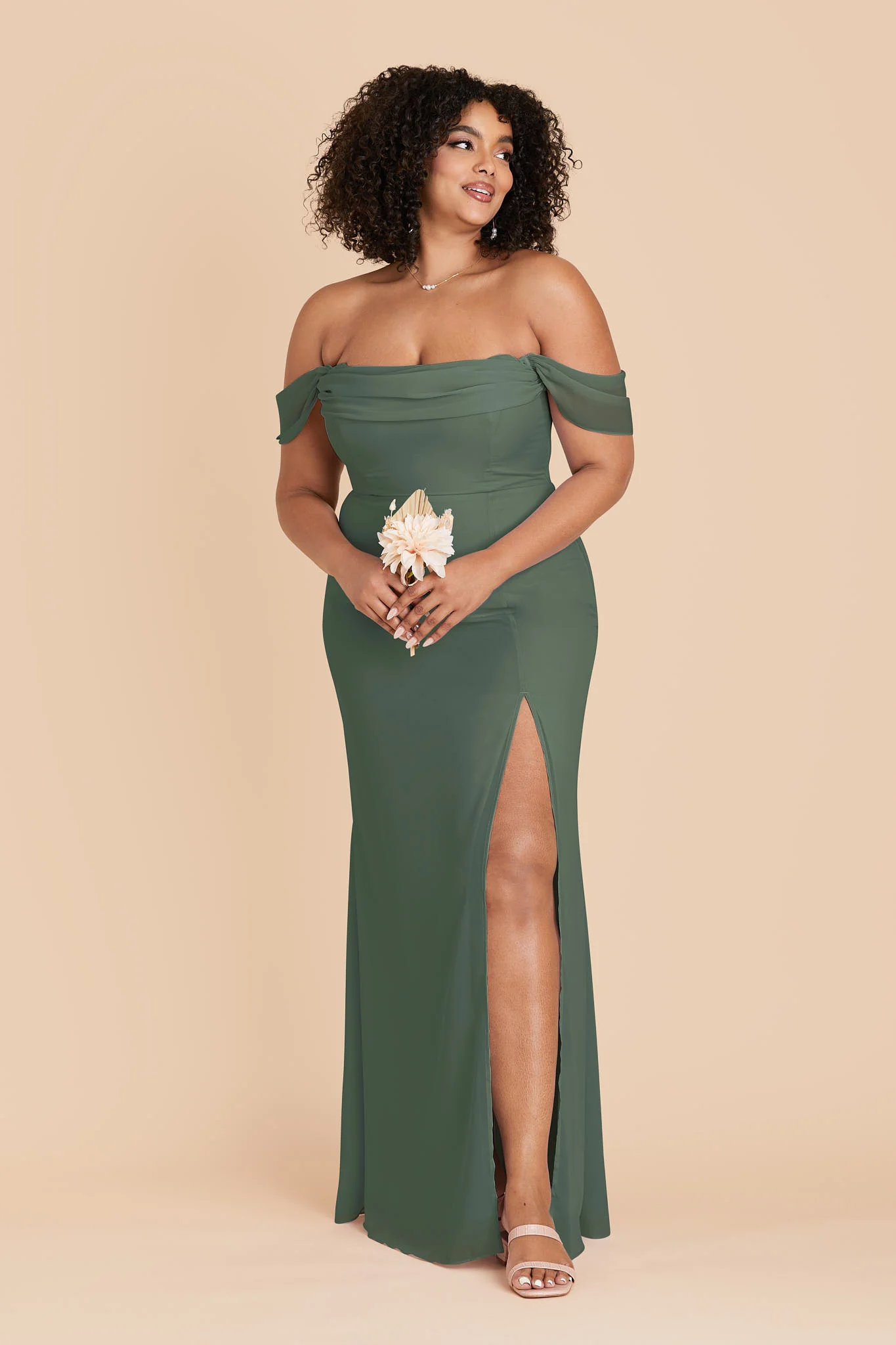 Chiffon Eucalyptus Dress - XNAUWBI