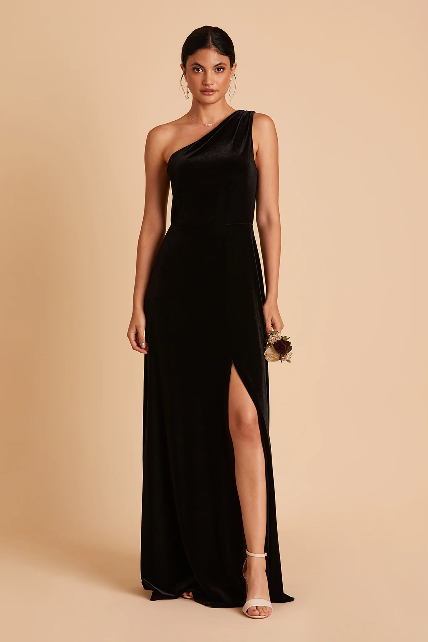 Velvet Black Dress - XNAUWBI