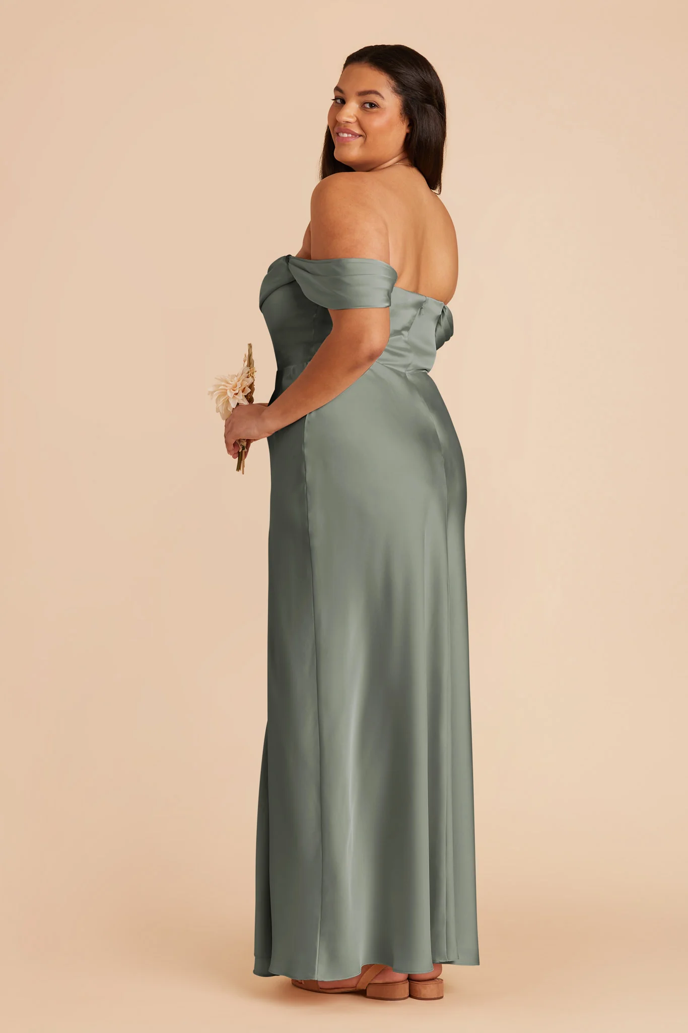 Matte Satin Sea Glass Dress - XNAUWBI