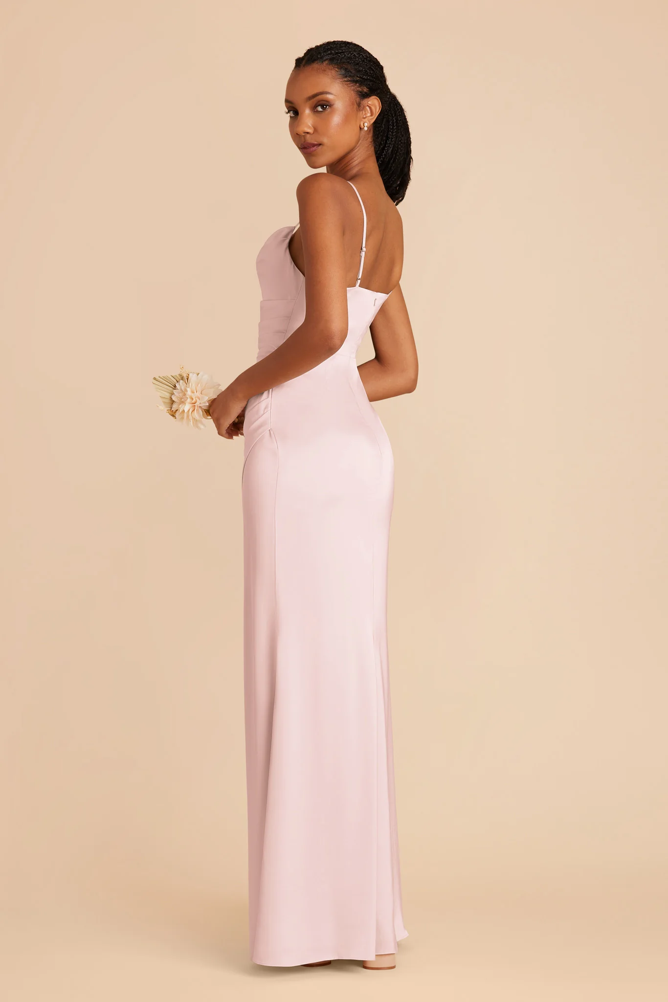 Matte Satin Pale Blush Dress - XNAUWBI