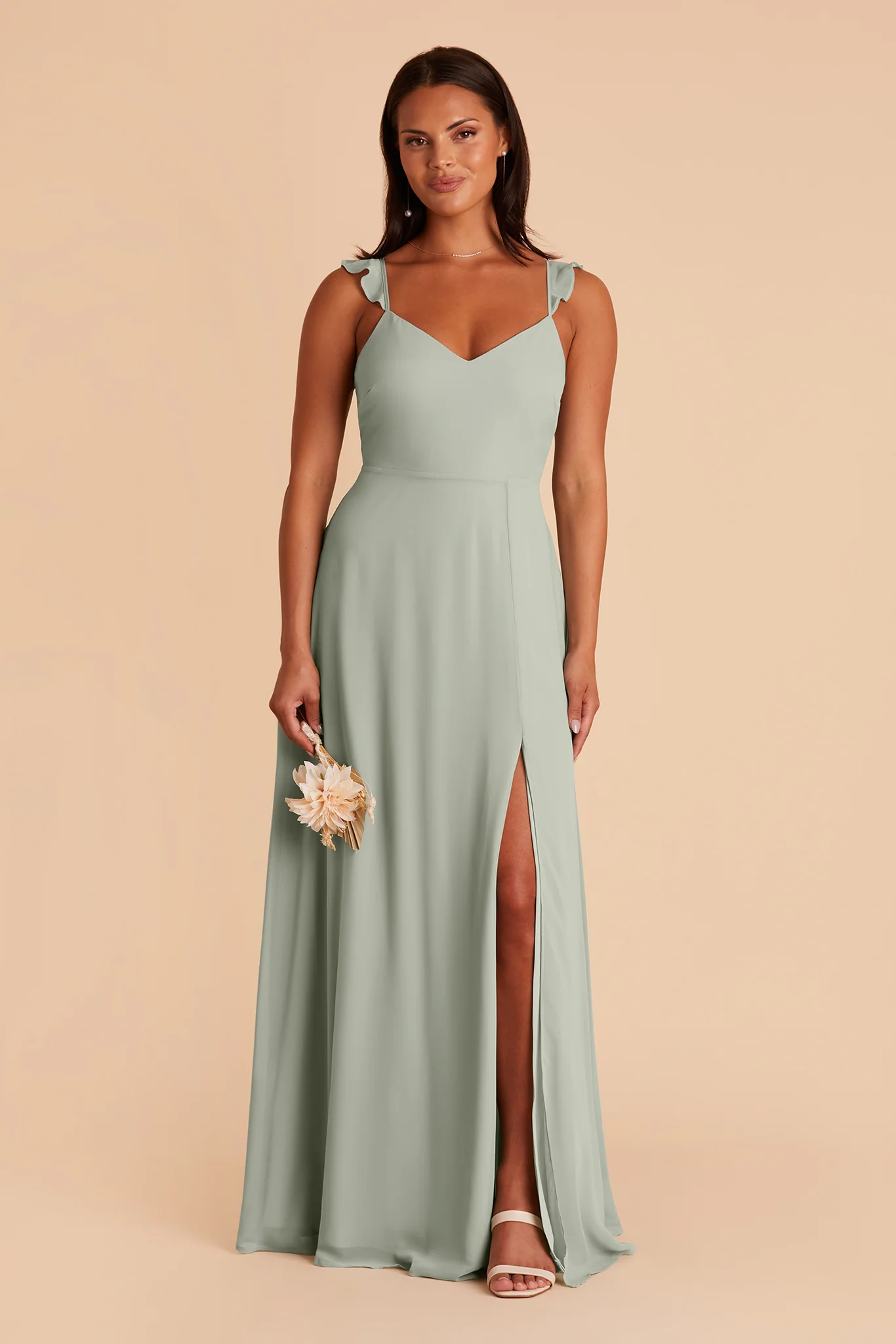 Chiffon Sage Dress - XNAUWBI