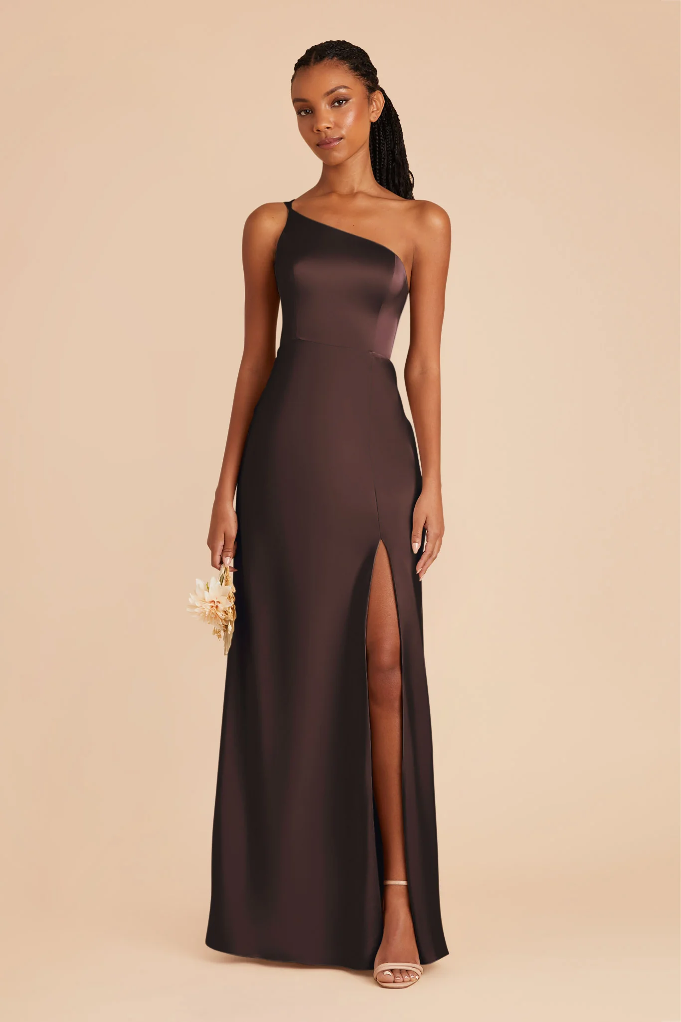Matte Satin Espresso Dress - XNAUWBI