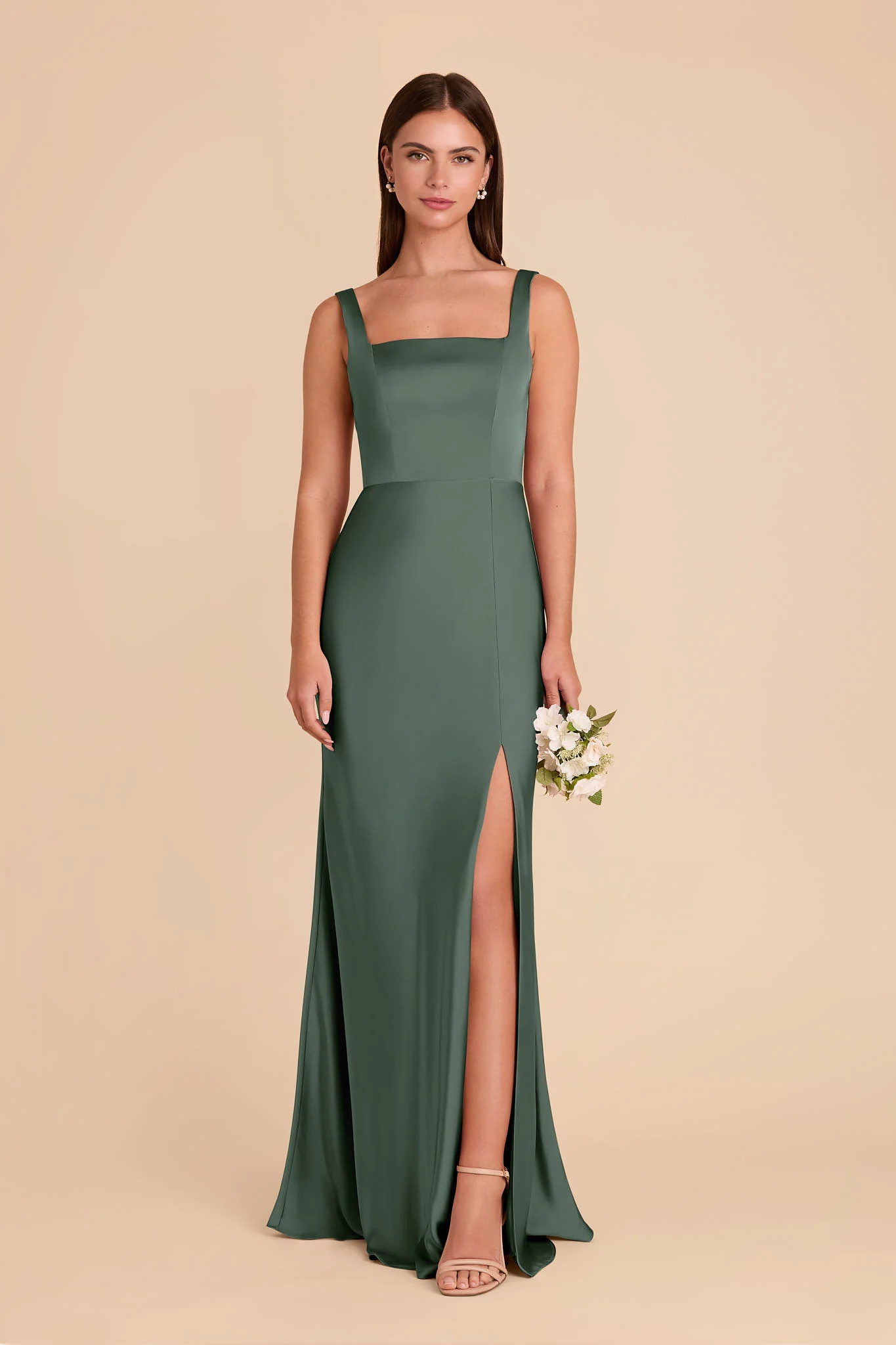 Matte Satin Eucalyptus Dress - XNAUWBI