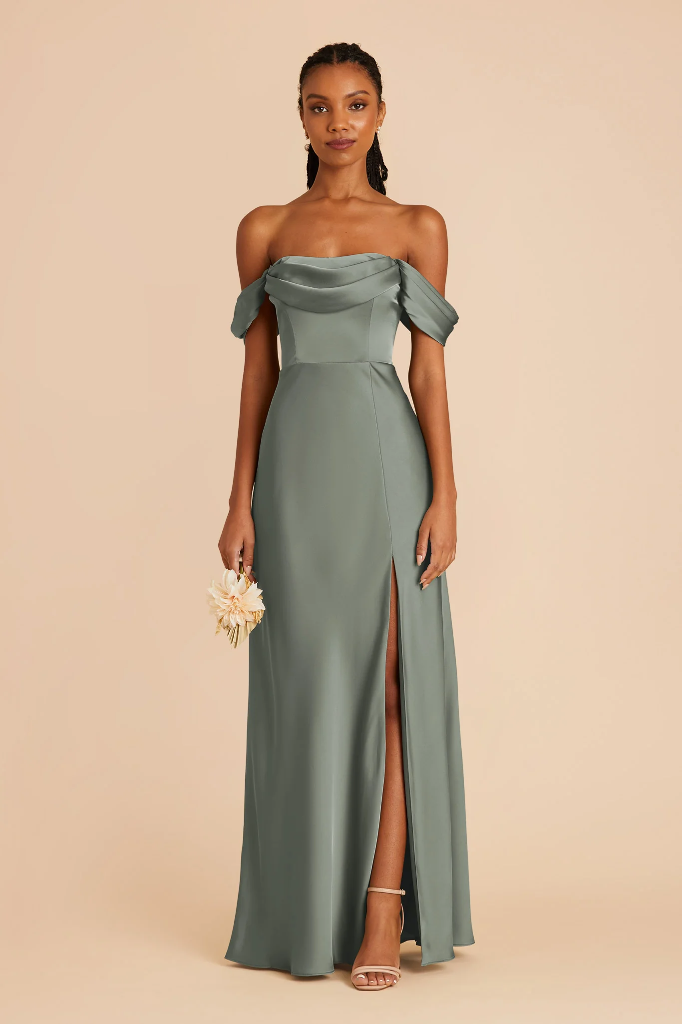 Matte Satin Sea Glass Dress - XNAUWBI