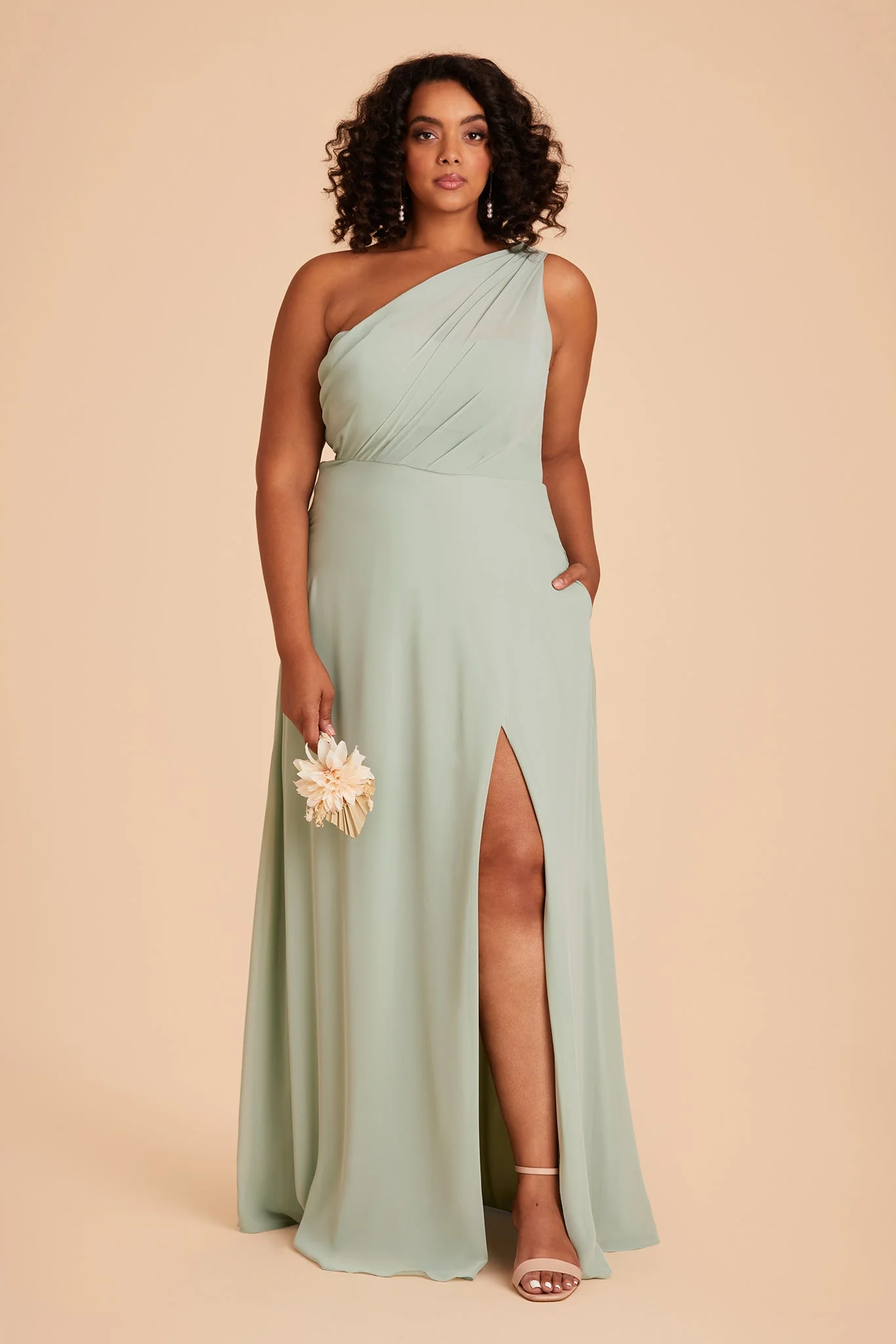 Chiffon Sage Dress - XNAUWBI