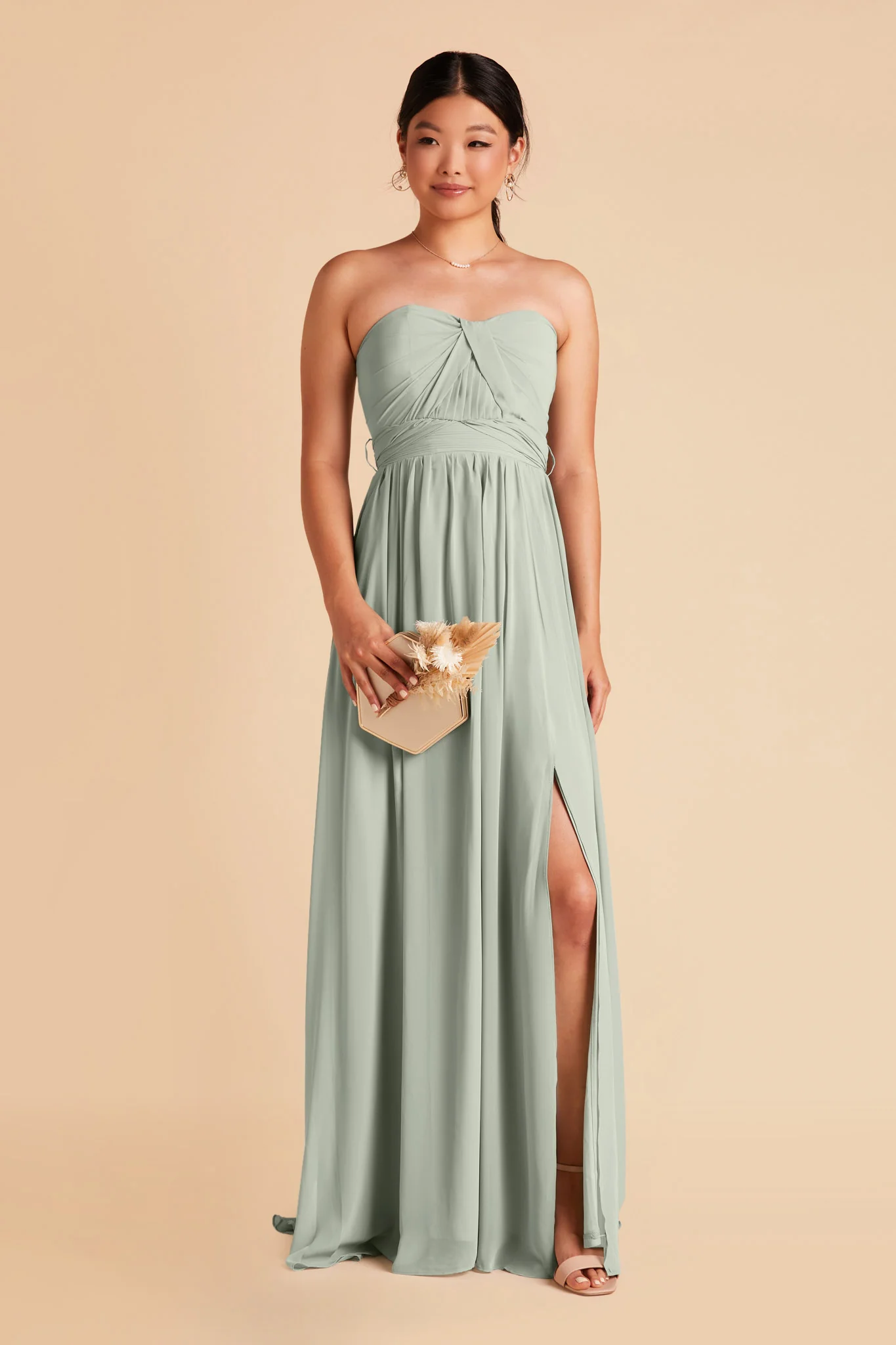 Chiffon Sage Dress - XNAUWBI