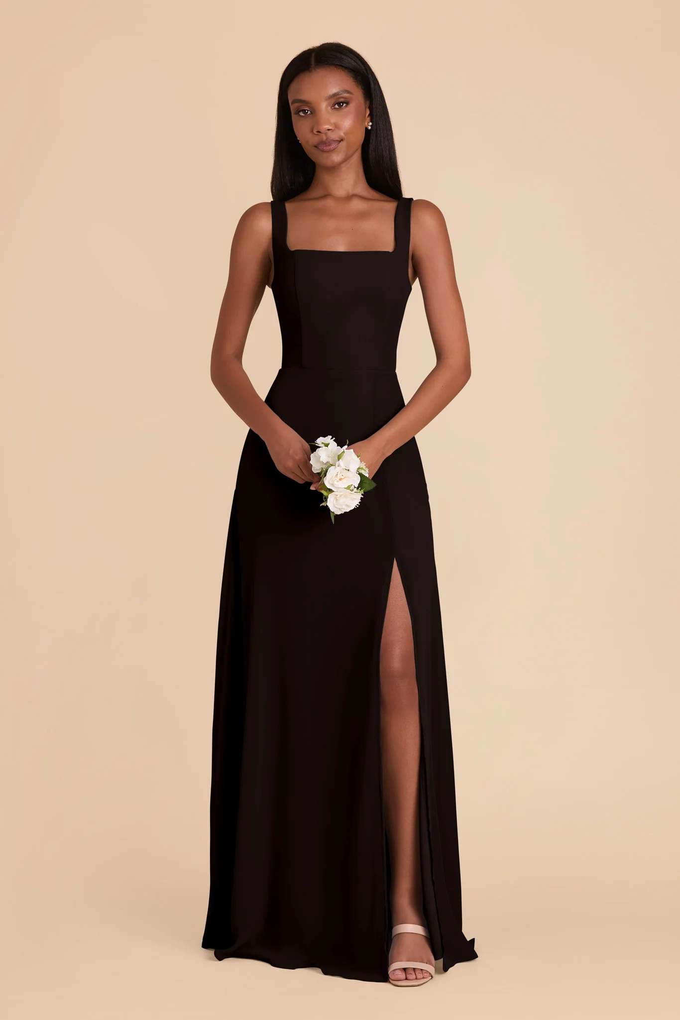 Chiffon Black Dress - XNAUWBI