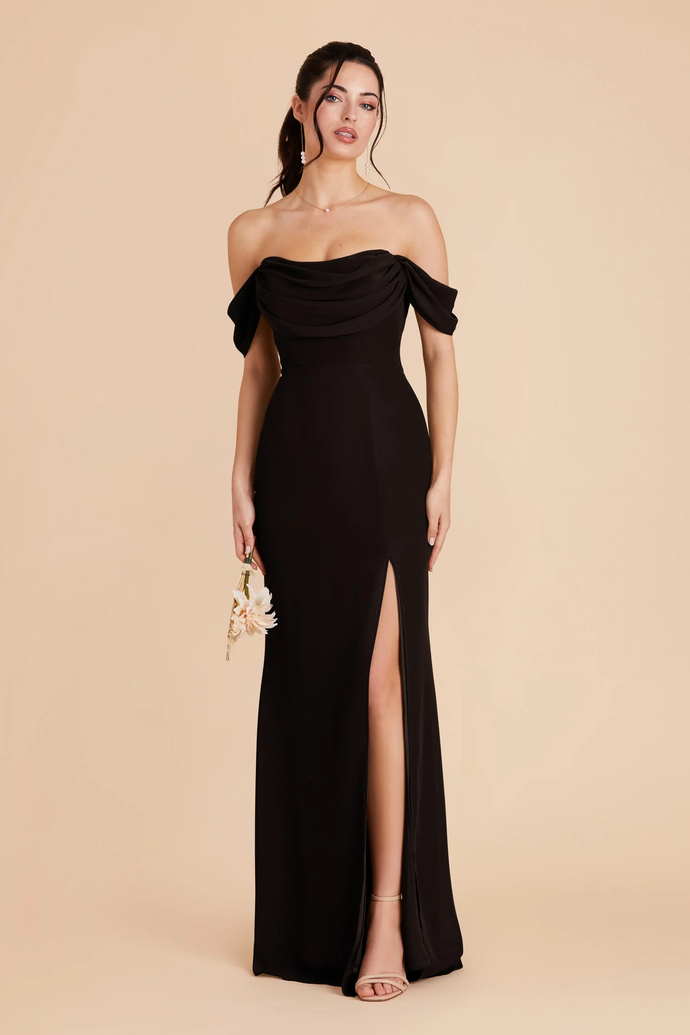 Chiffon Black Dress - XNAUWBI