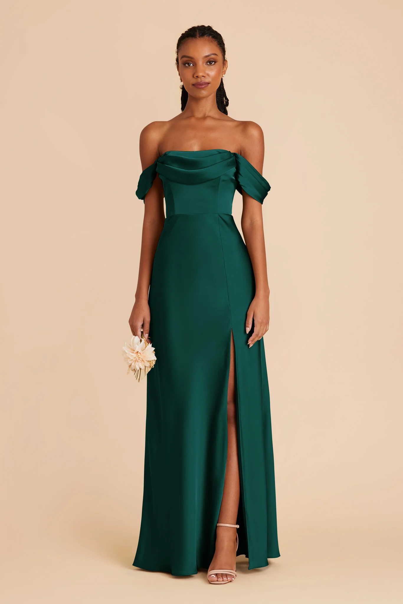Matte Satin Emerald Dress - XNAUWBI