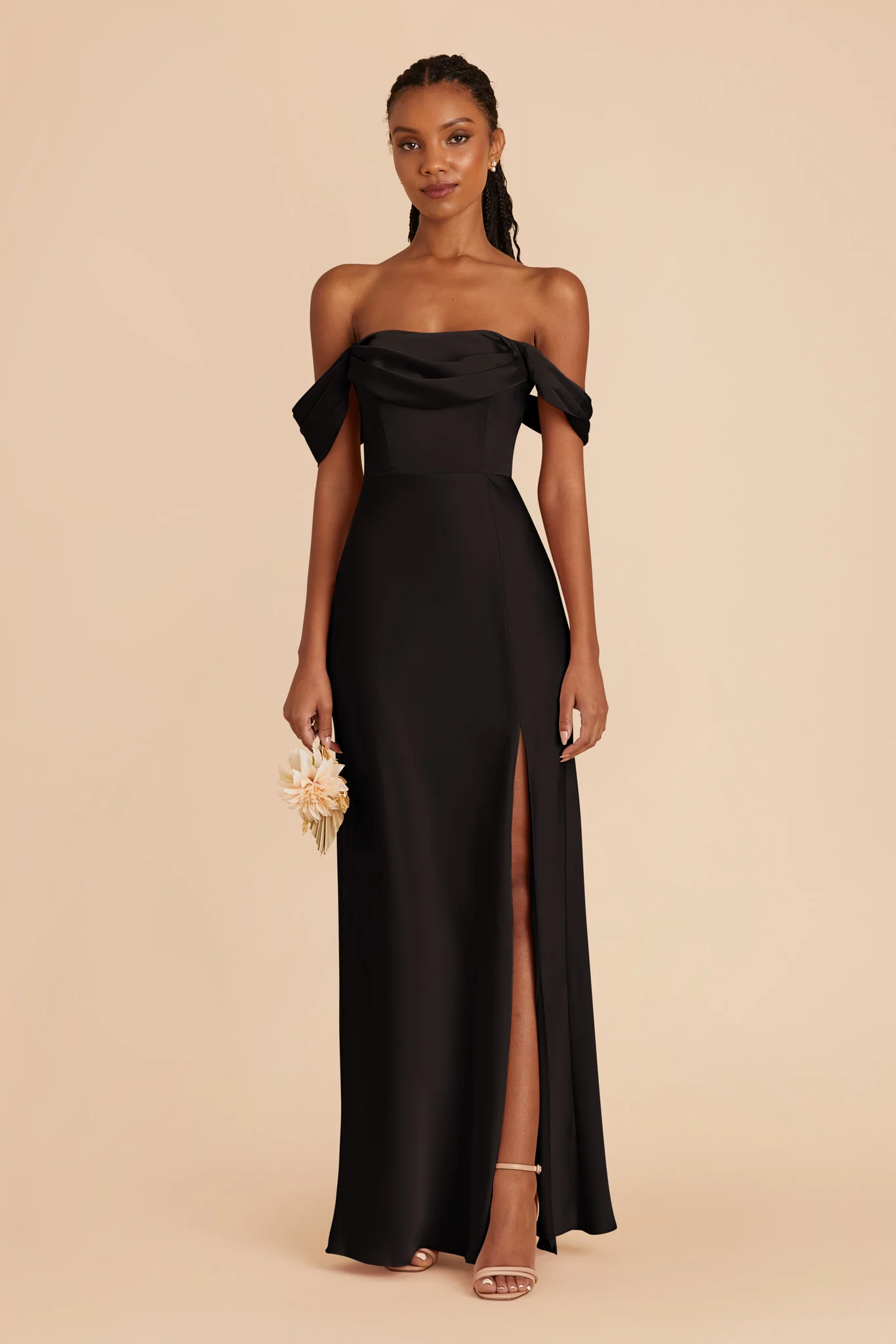Matte Satin Black Dress - XNAUWBI