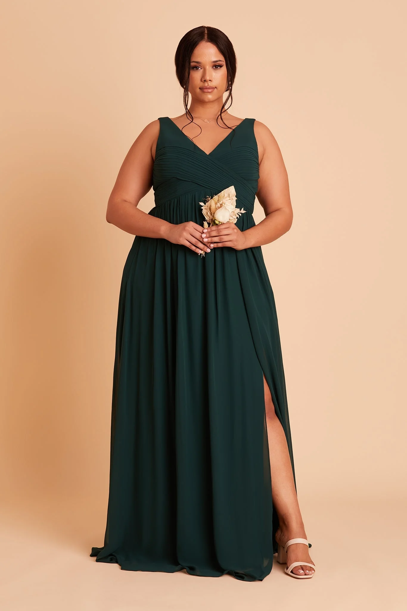 Chiffon Emerald Dress - XNAUWBI