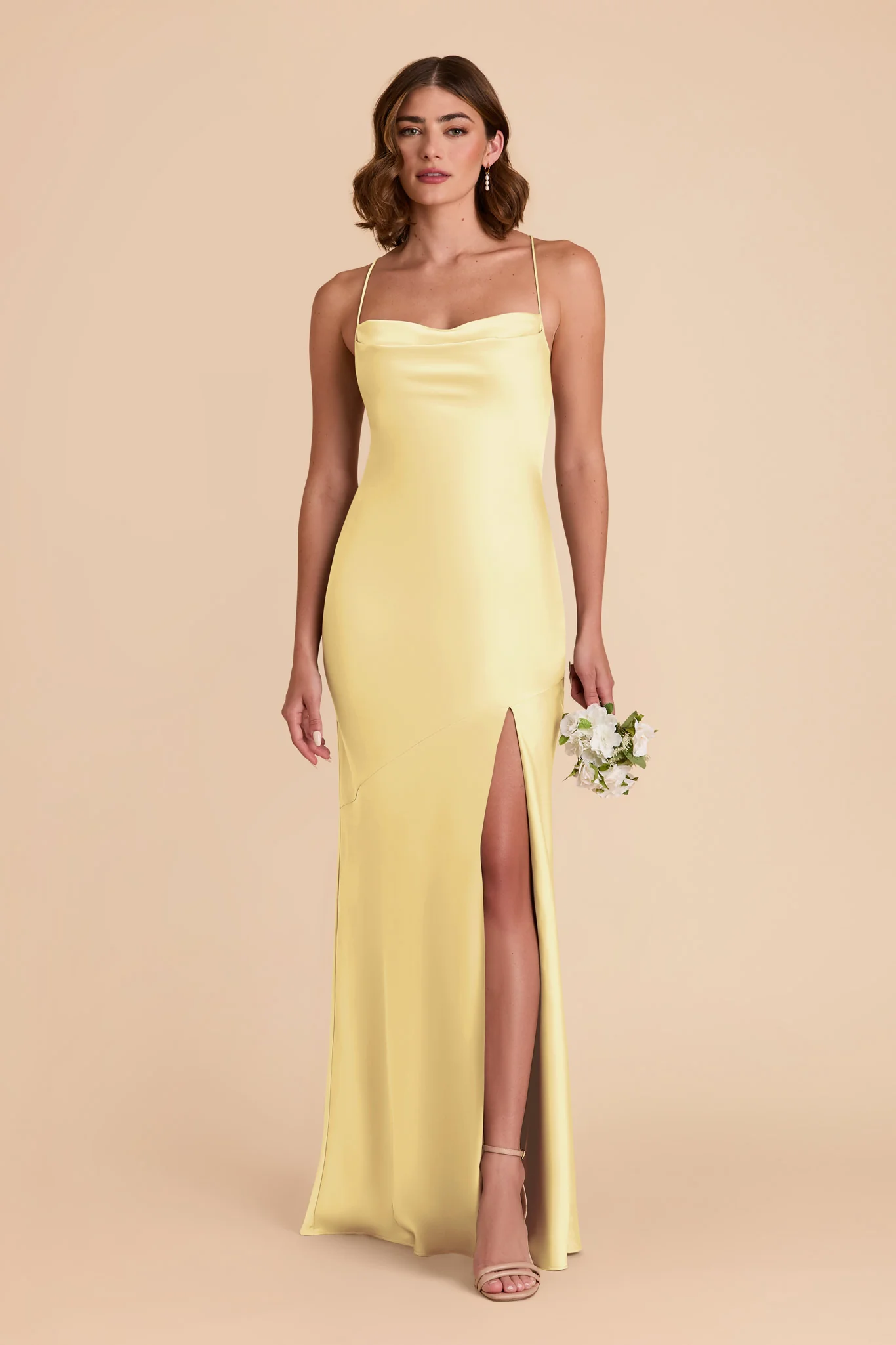 Matte Satin Lemon Sorbet Dress - XNAUWBI