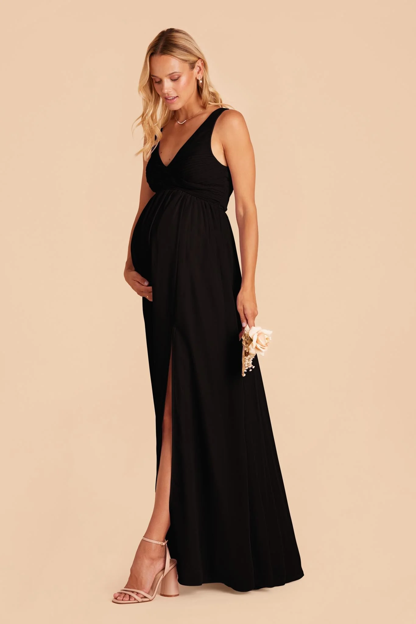 Chiffon Black Dress - XNAUWBI