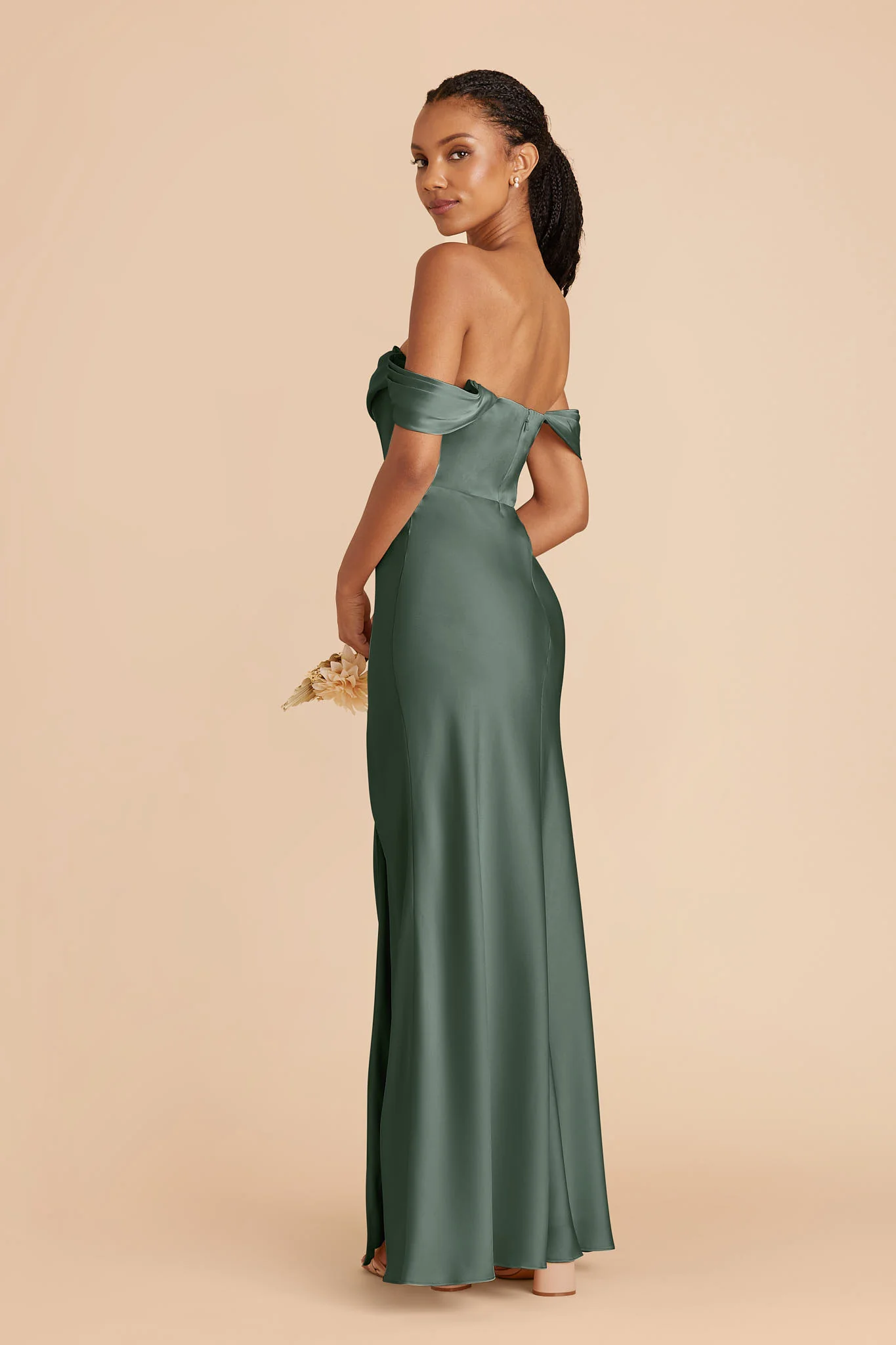 Matte Satin Eucalyptus Dress - XNAUWBI
