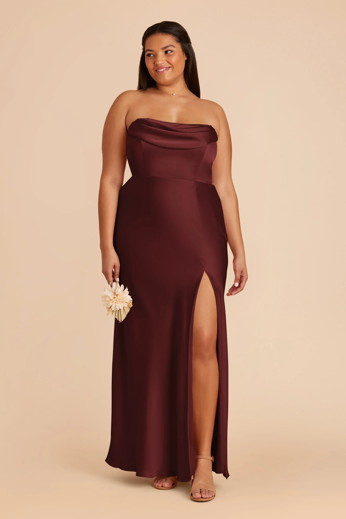 Matte Satin Cabernet Dress - XNAUWBI