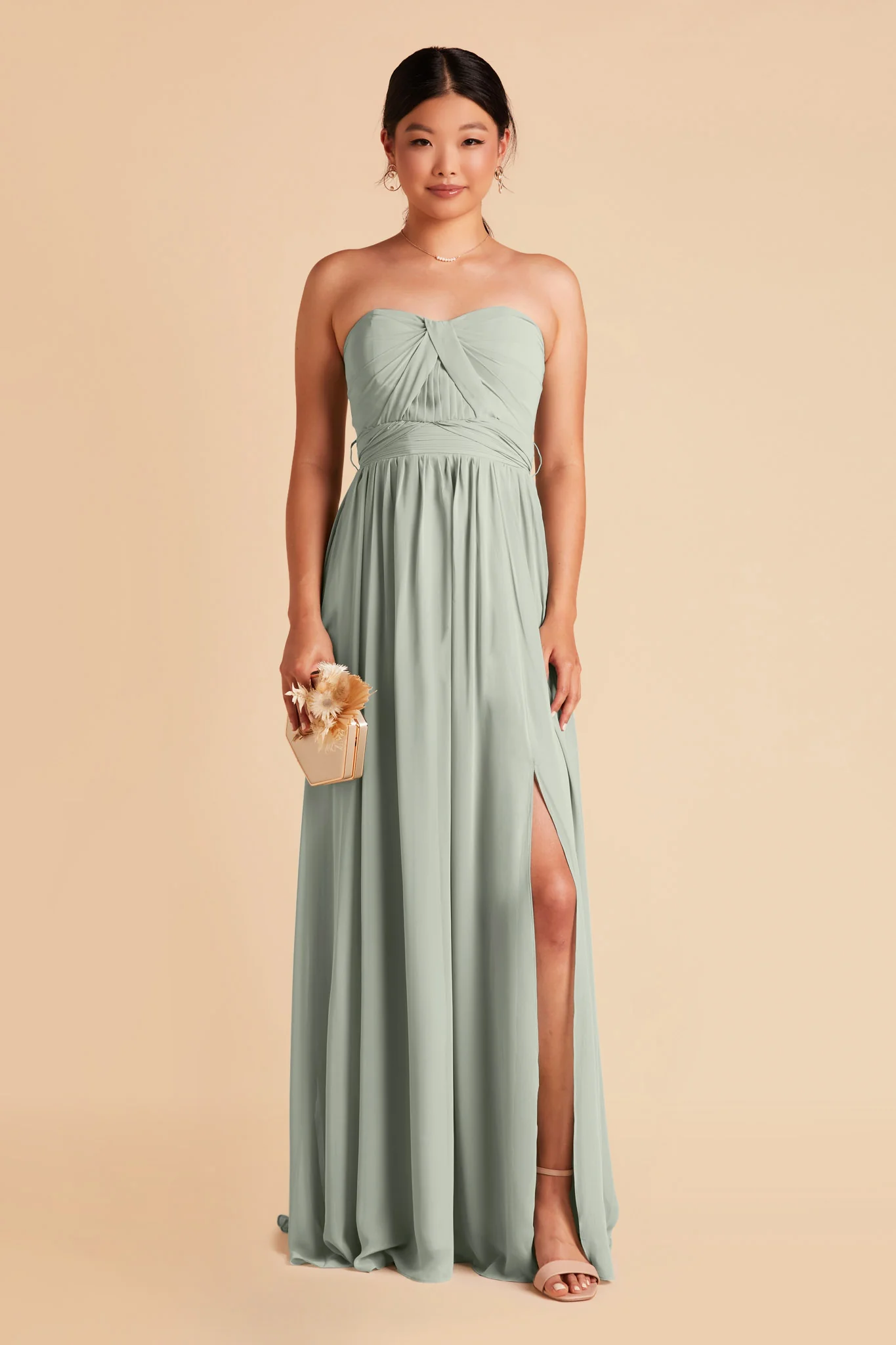 Chiffon Sage Dress - XNAUWBI
