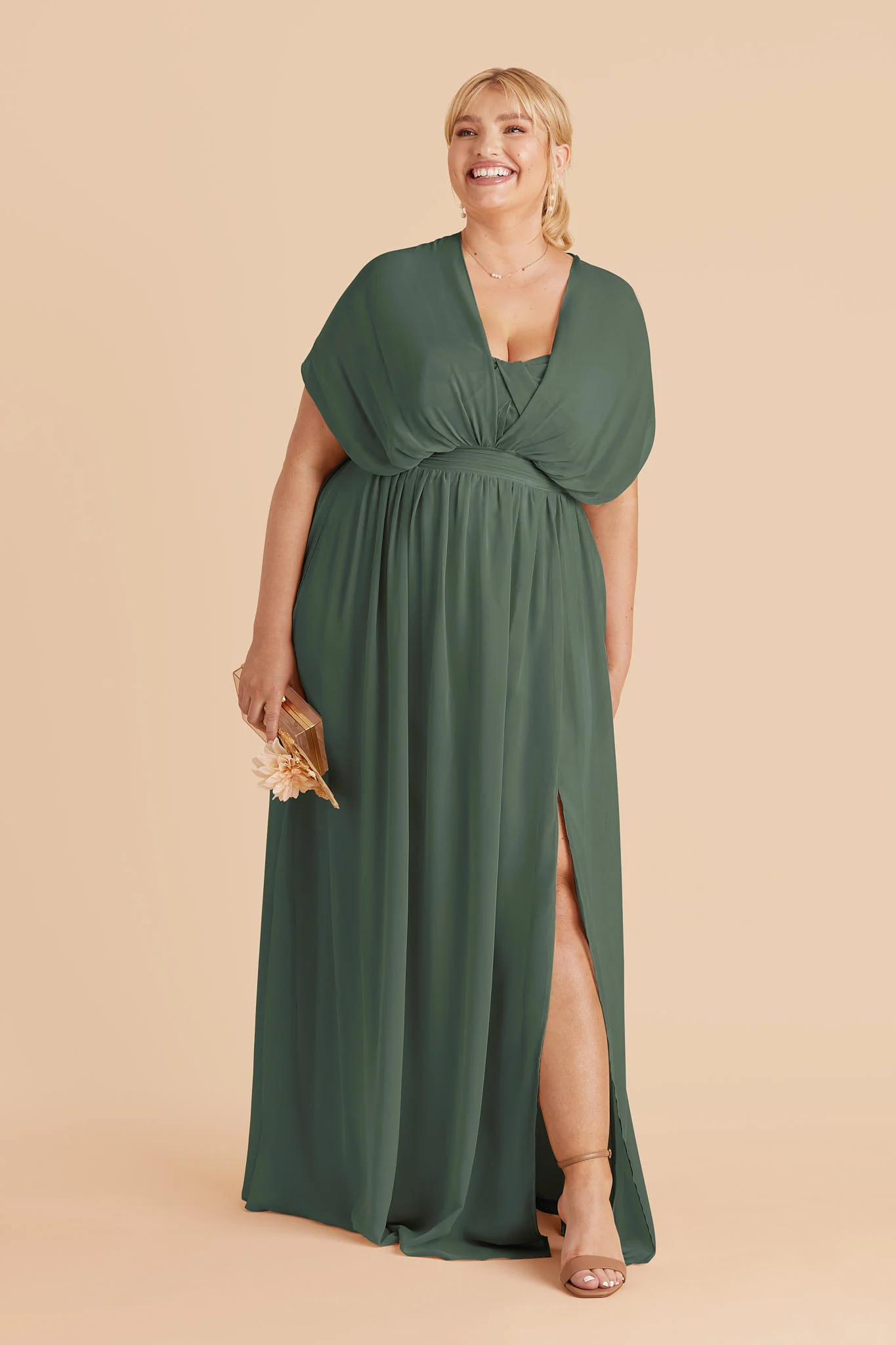 Chiffon Eucalyptus Dress - XNAUWBI