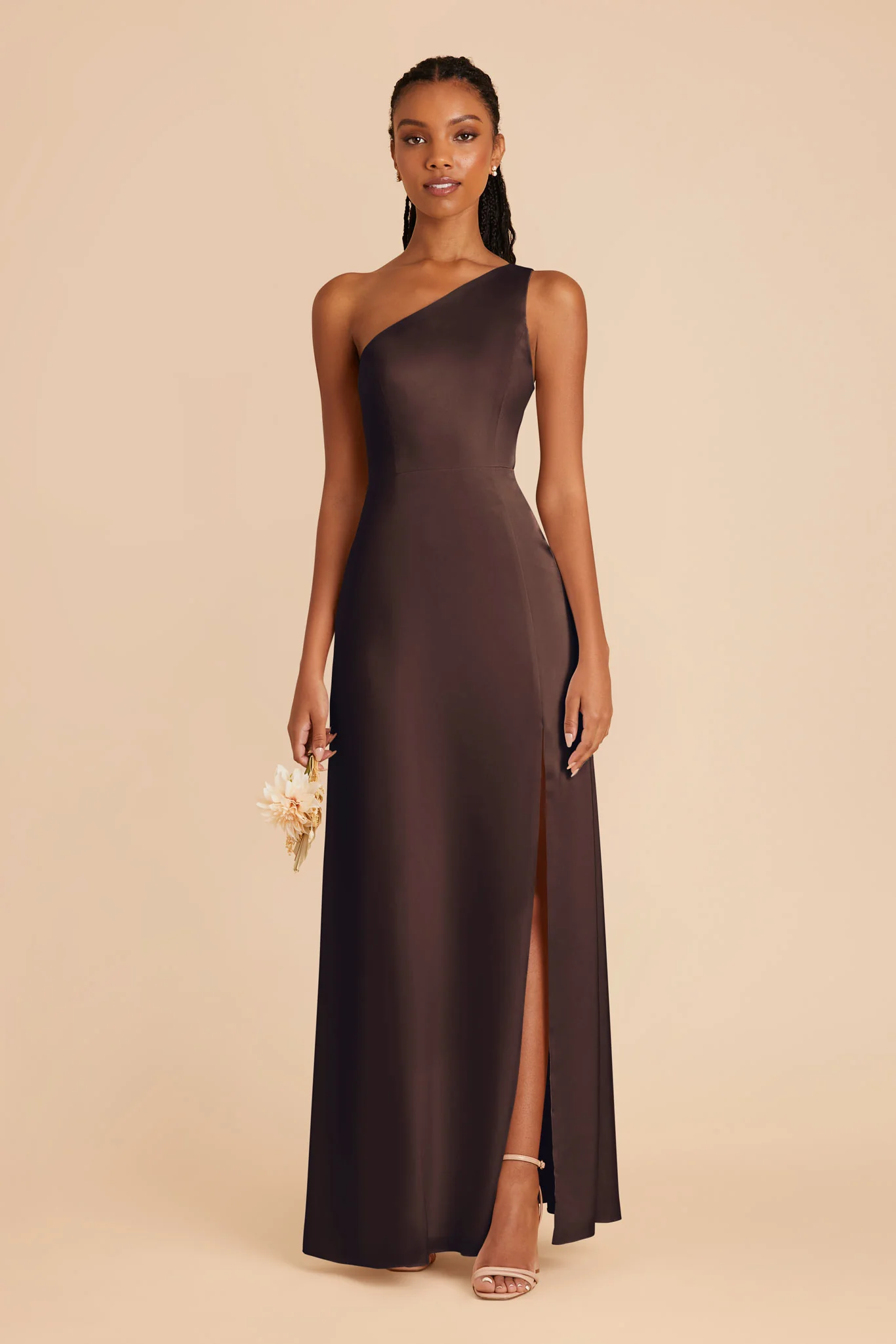 Matte Satin Espresso Dress - XNAUWBI