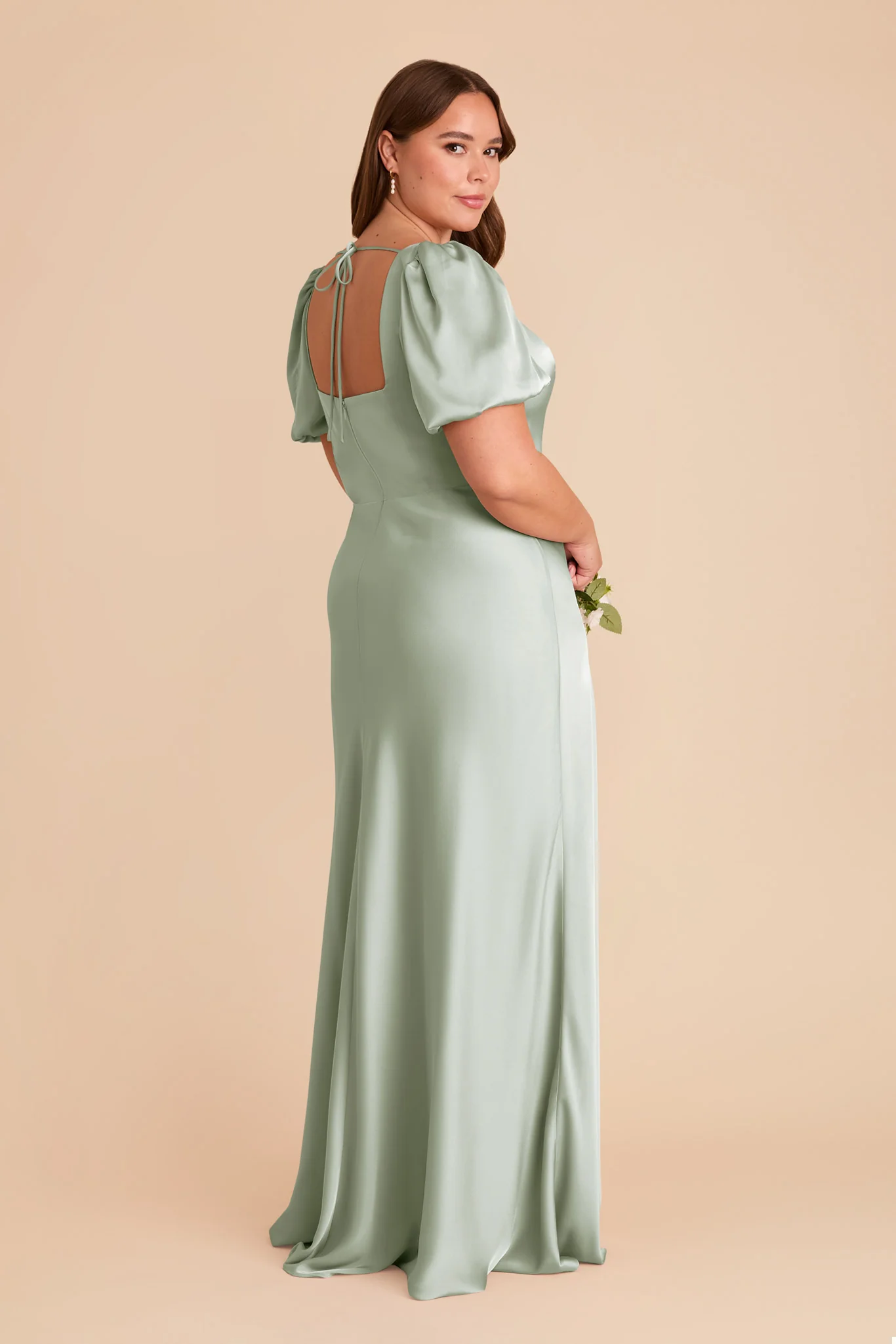 Matte Satin Sage Dress - XNAUWBI