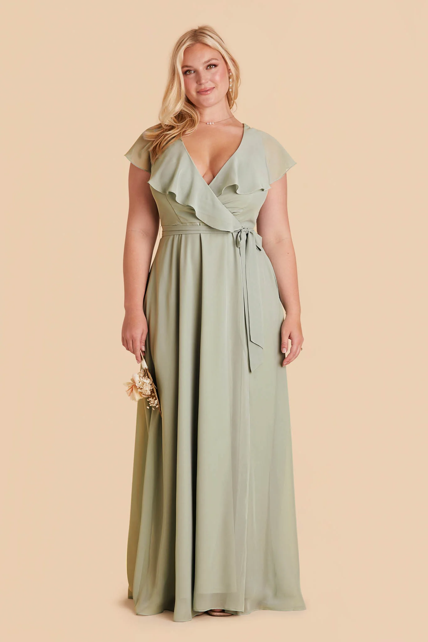 Chiffon Sage Dress - XNAUWBI