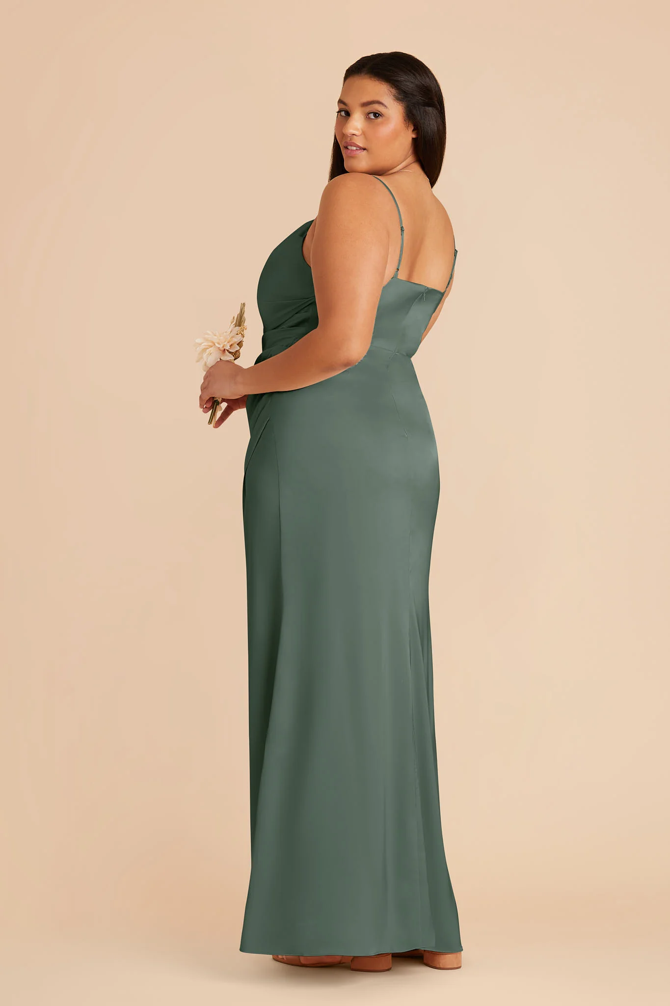 Matte Satin Eucalyptus Dress - XNAUWBI