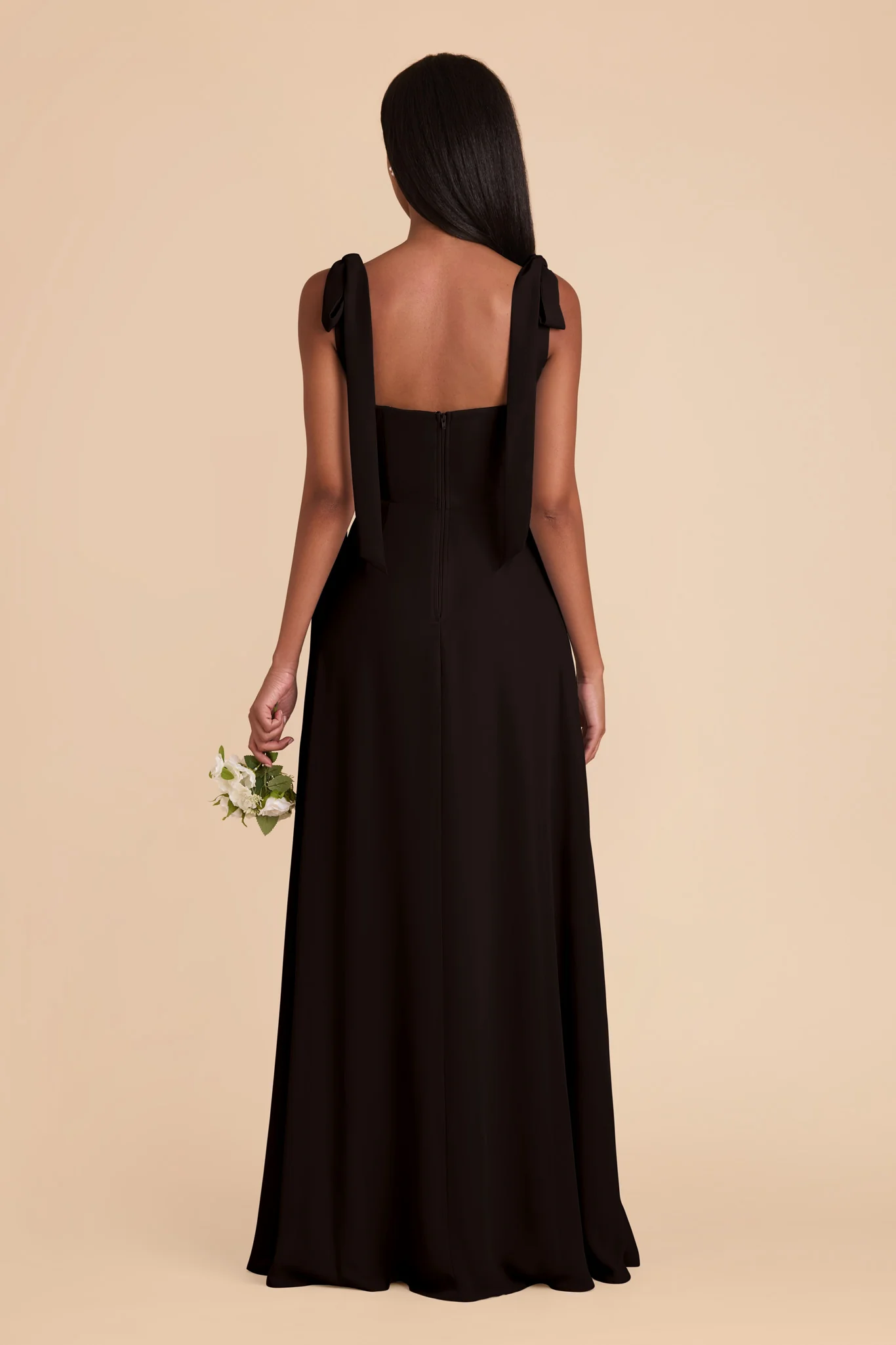 Chiffon Black Dress - XNAUWBI