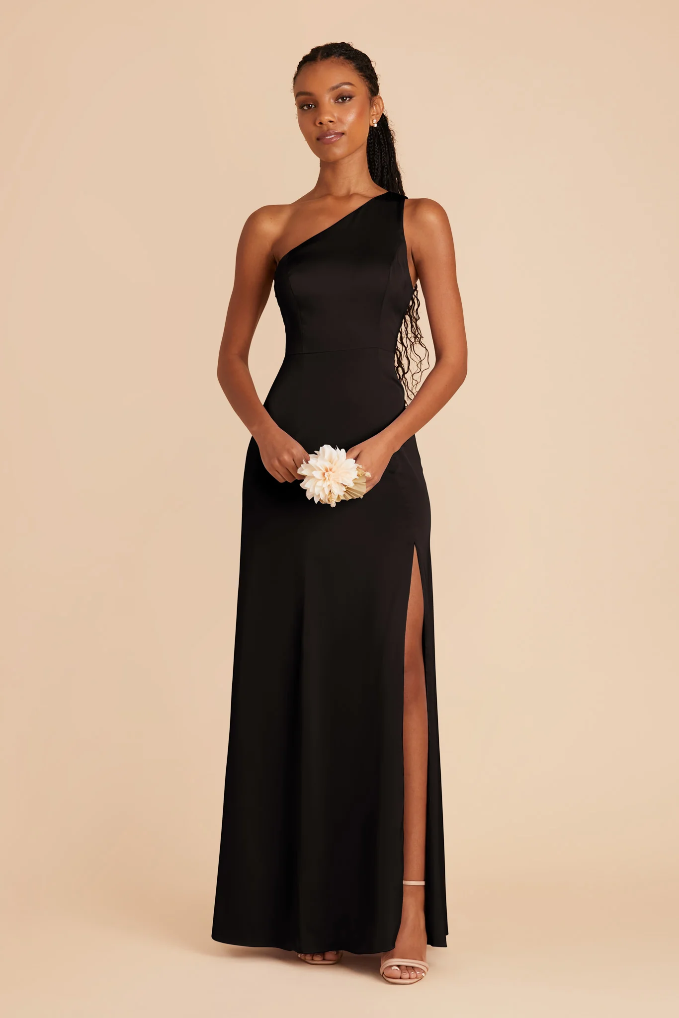 Matte Satin Black Dress - XNAUWBI