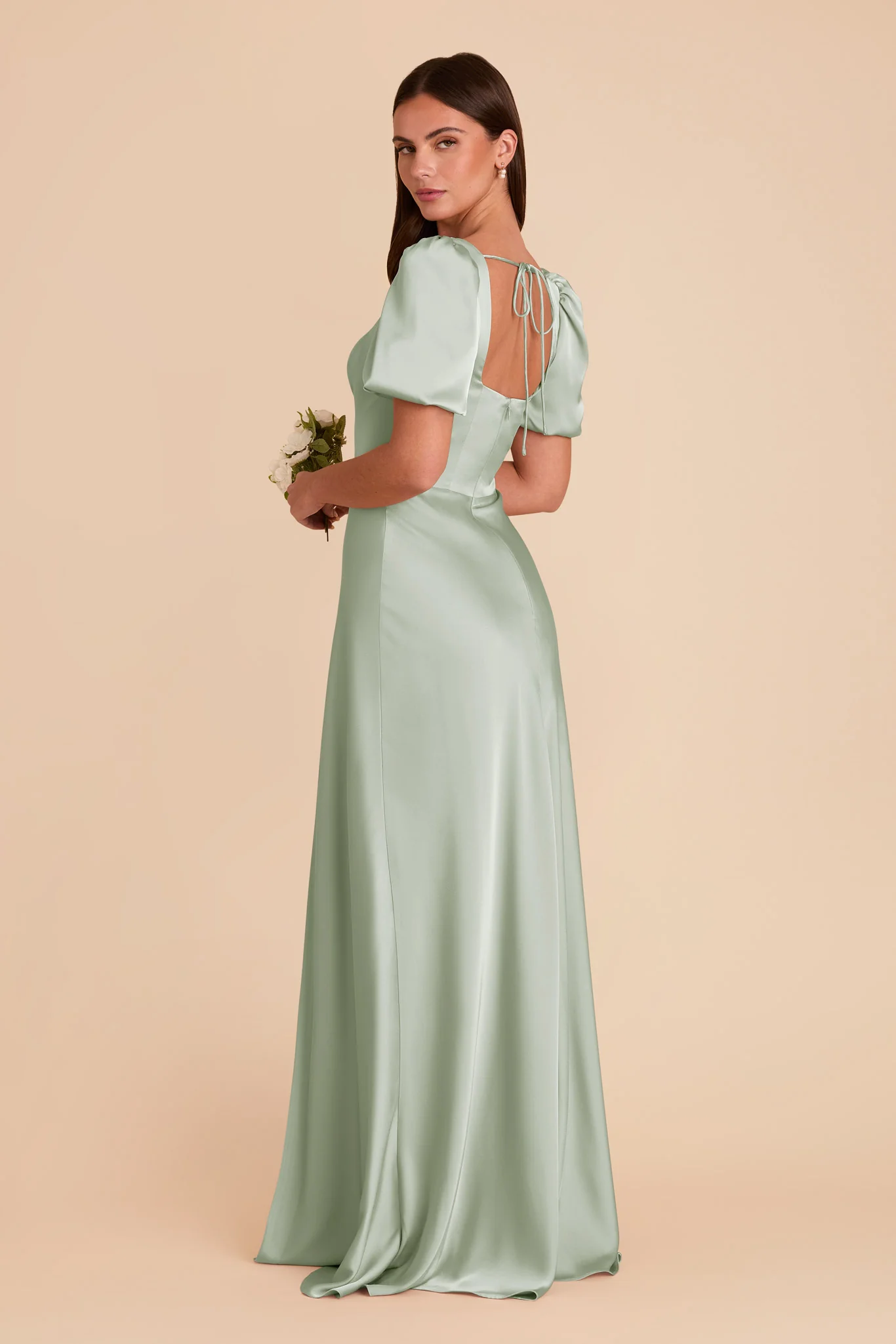 Matte Satin Sage Dress - XNAUWBI