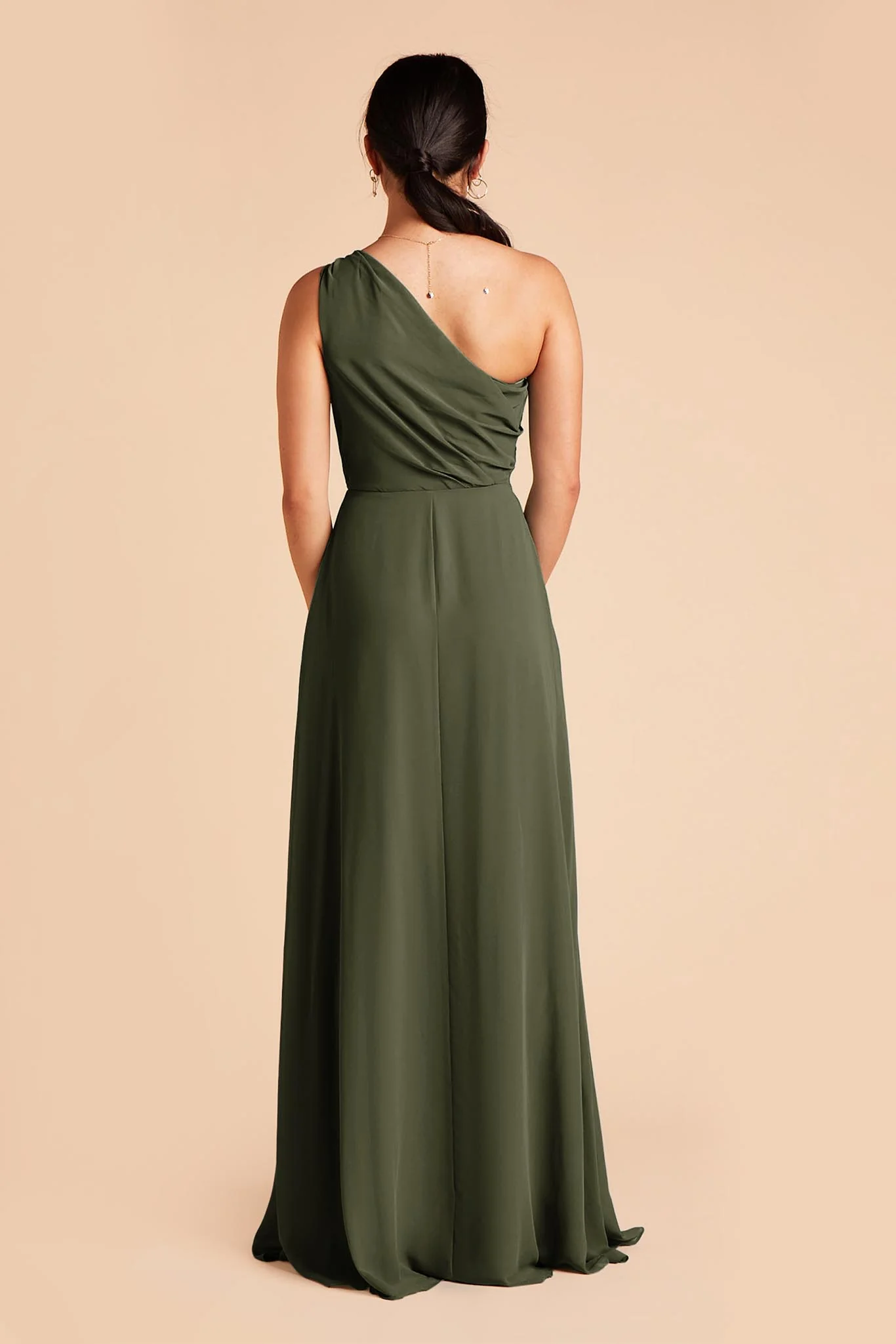 Chiffon Olive Dress - XNAUWBI