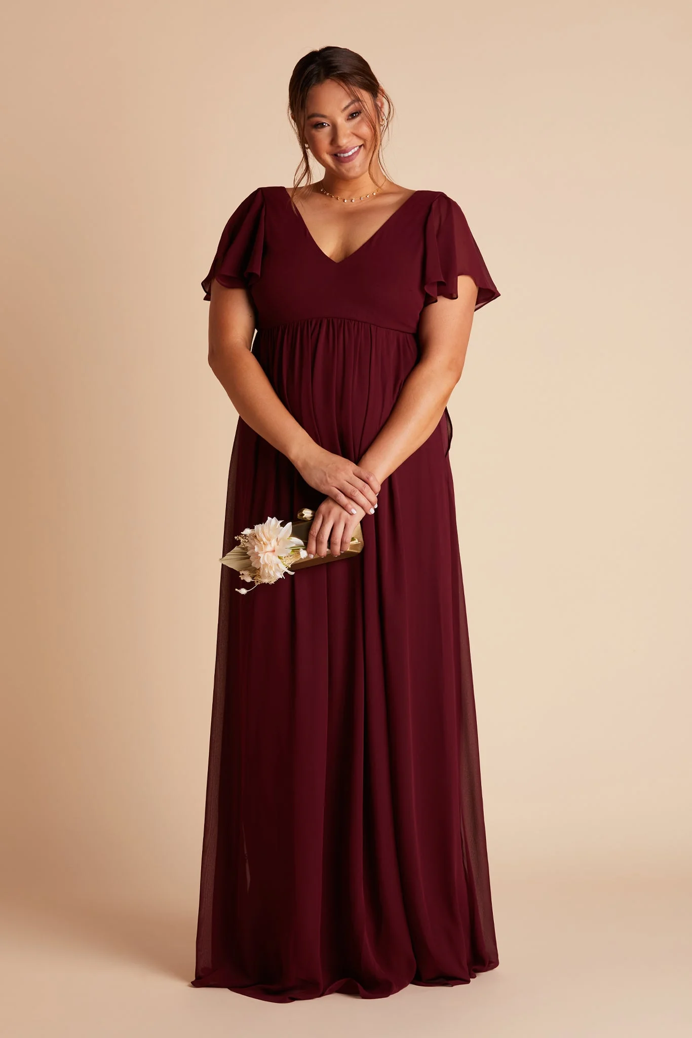 Chiffon Cabernet Dress - XNAUWBI