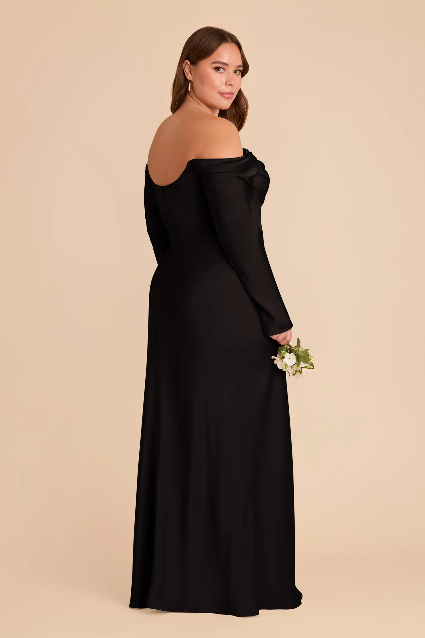 Matte Satin Black Dress - XNAUWBI