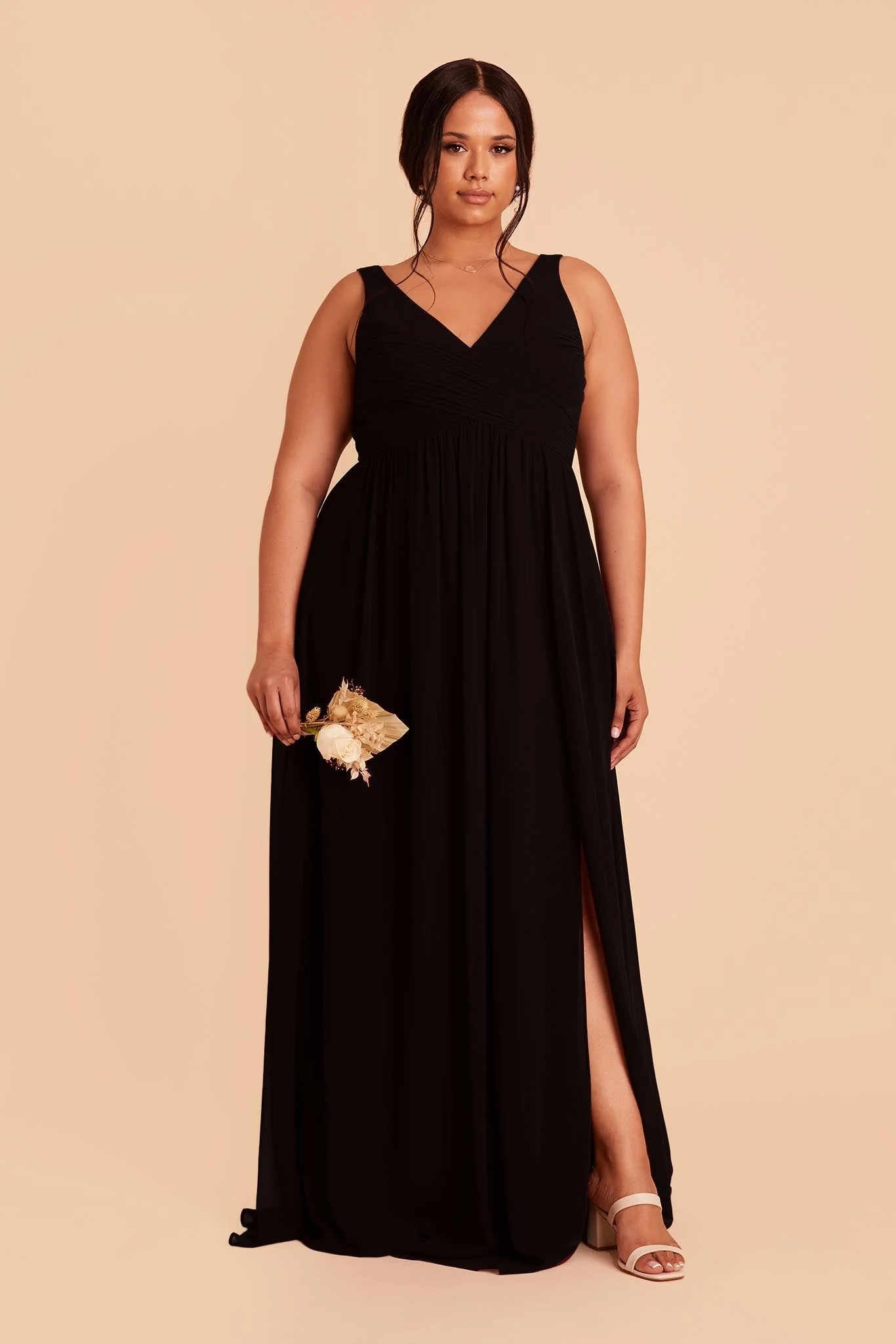 Chiffon Black Dress - XNAUWBI