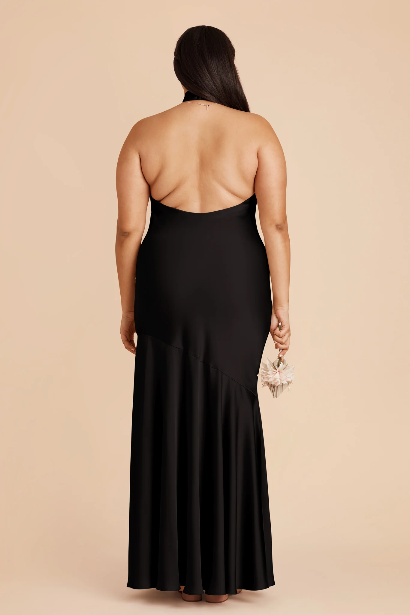 Matte Satin Black Dress - XNAUWBI