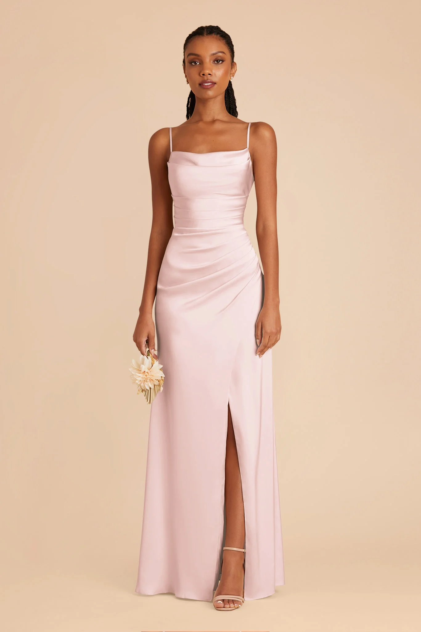 Matte Satin Pale Blush Dress - XNAUWBI