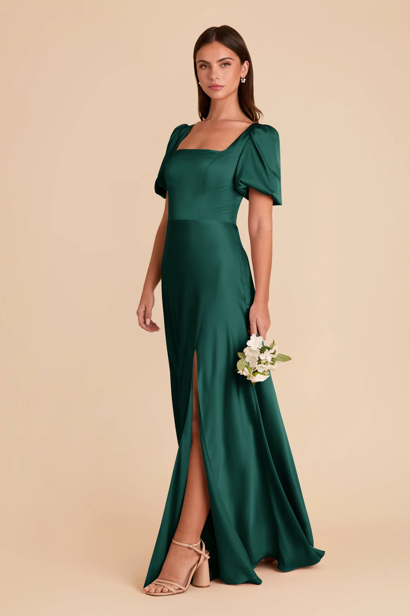 Matte Satin Emerald Dress - XNAUWBI